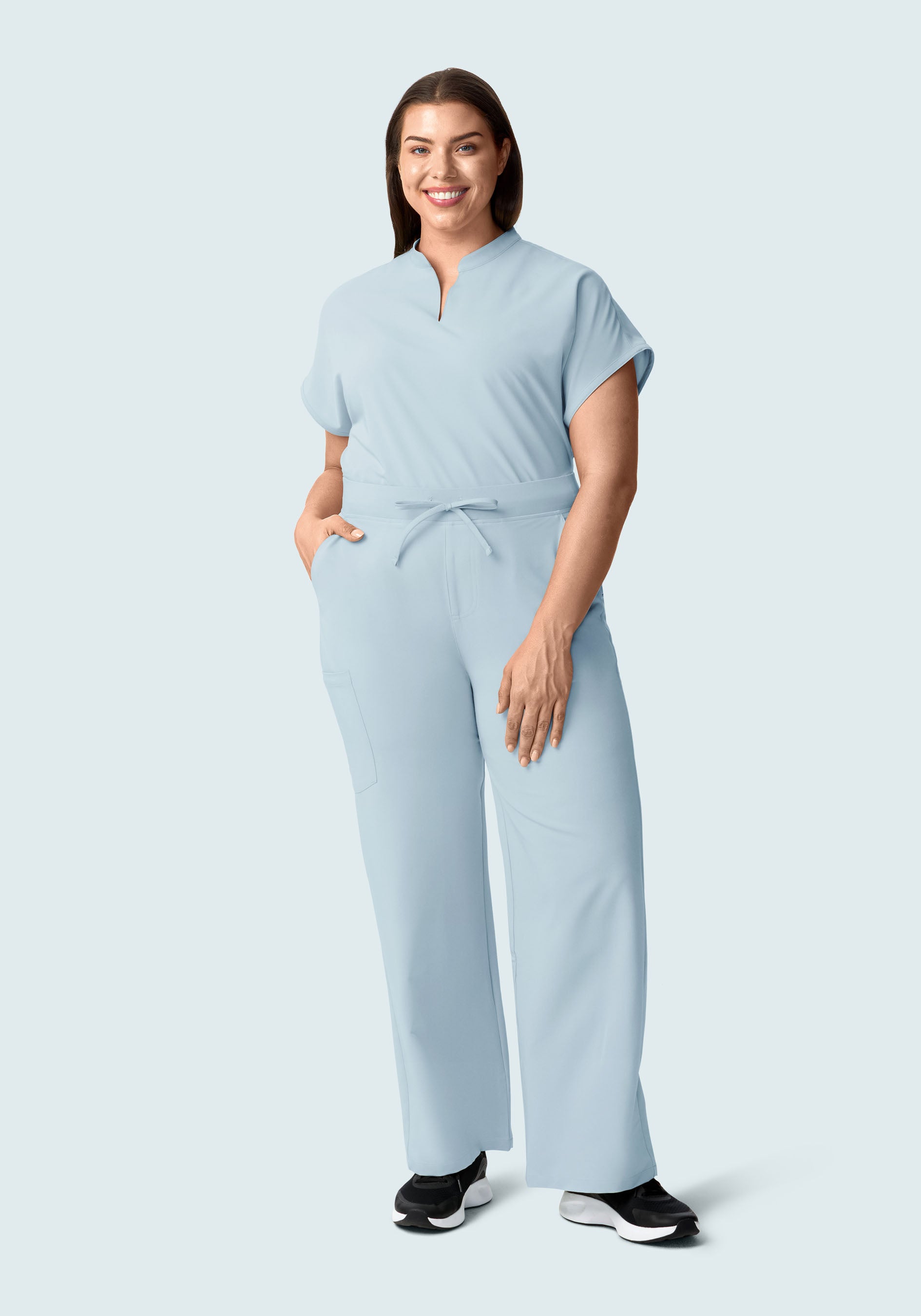 Mandarin Dolman Top Powder Blue