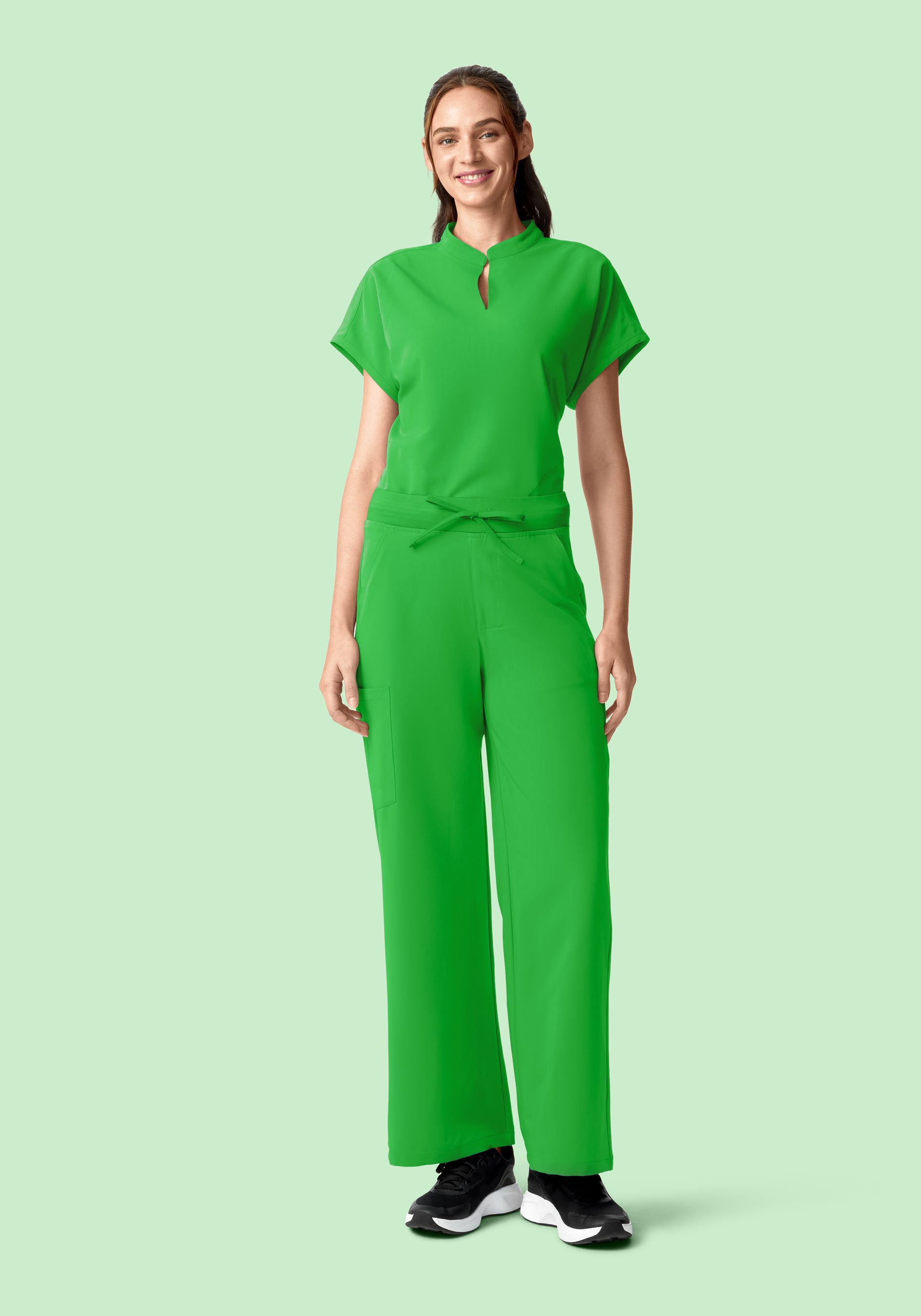 High Waisted Wide Leg Kelly Green