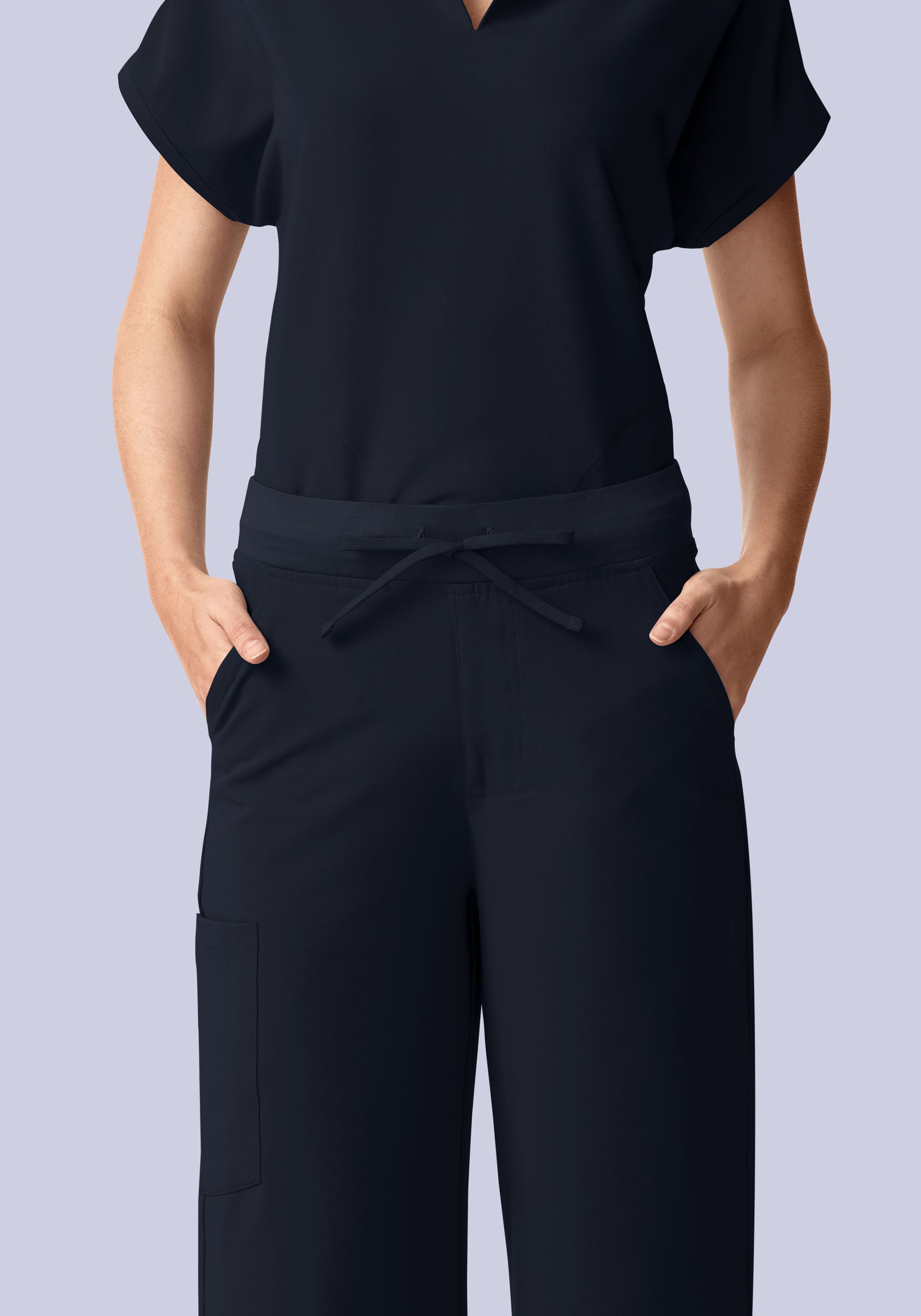 High Waisted Wide Leg Midnight Navy