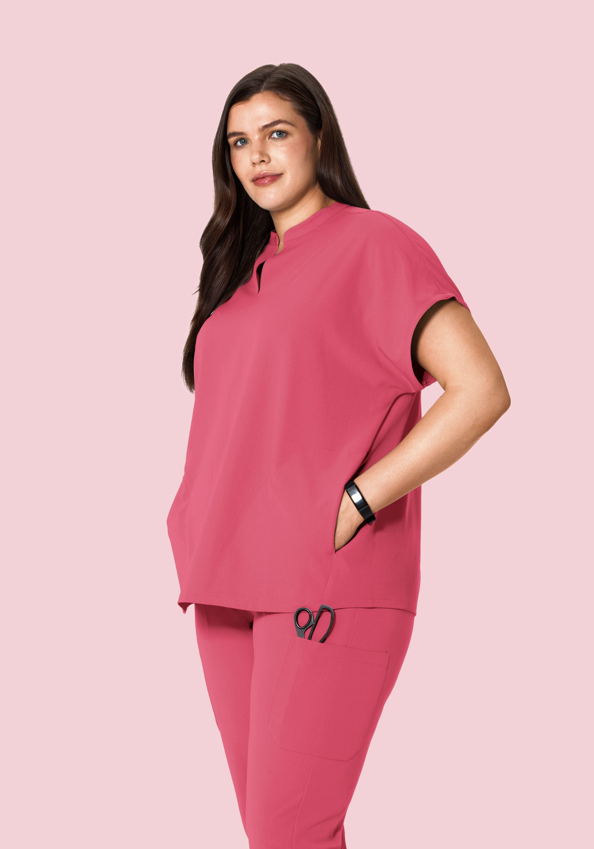 Mandarin Dolman Top Jaipur Pink