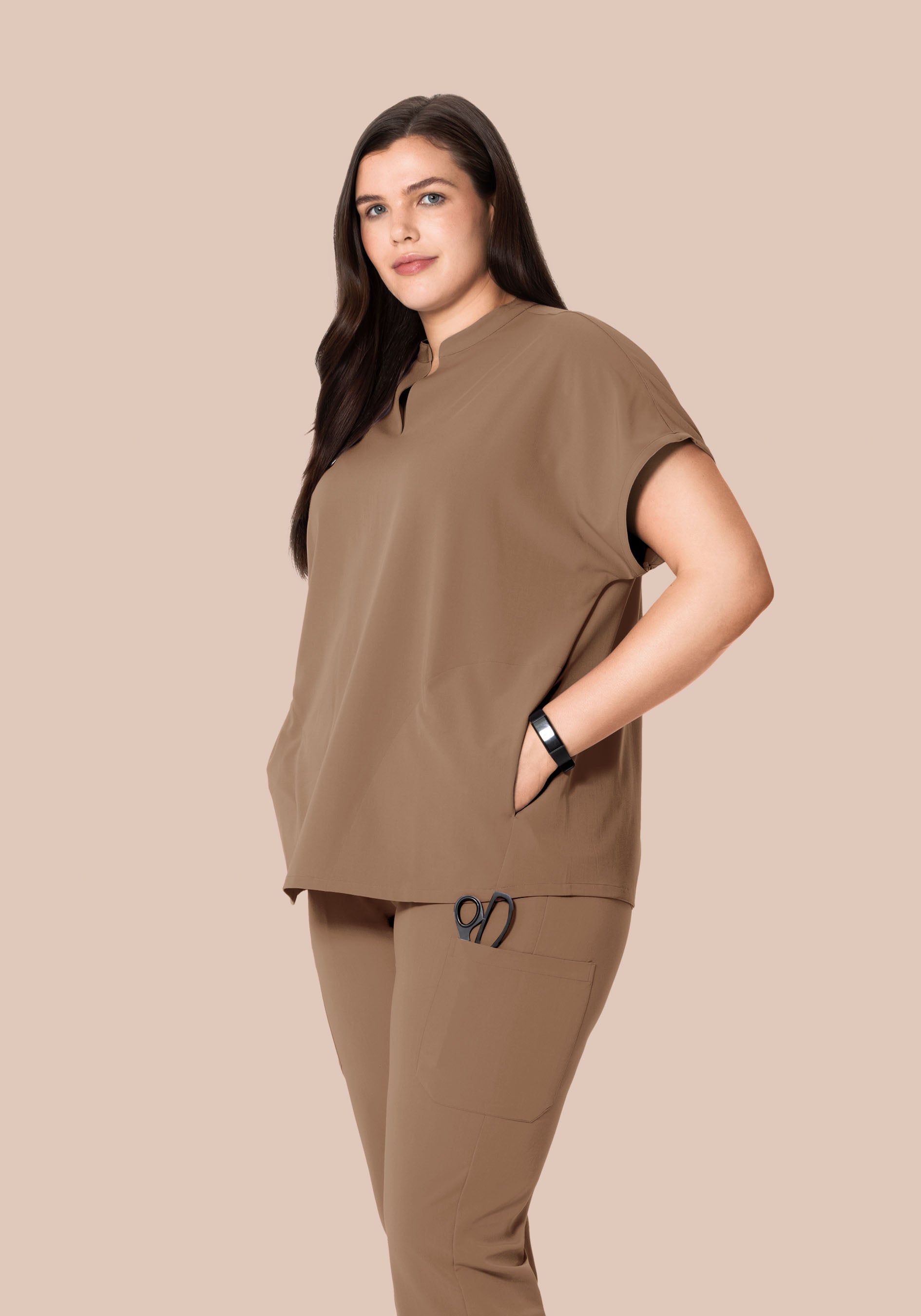 Mandarin Dolman Top Mocha