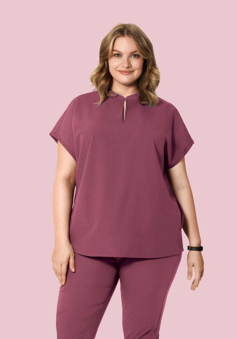 Mandarin Dolman Top Deep Mauve