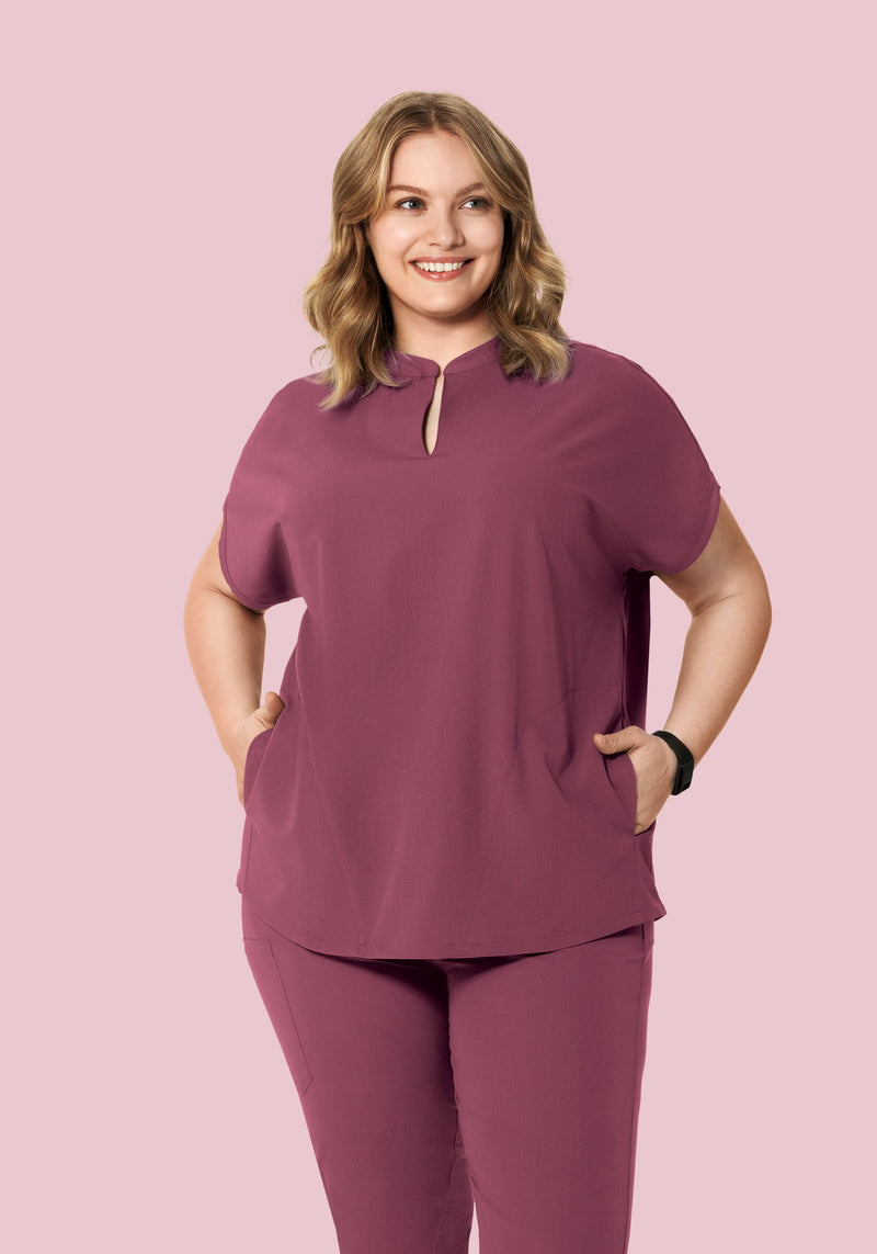 Mandarin Dolman Top Deep Mauve