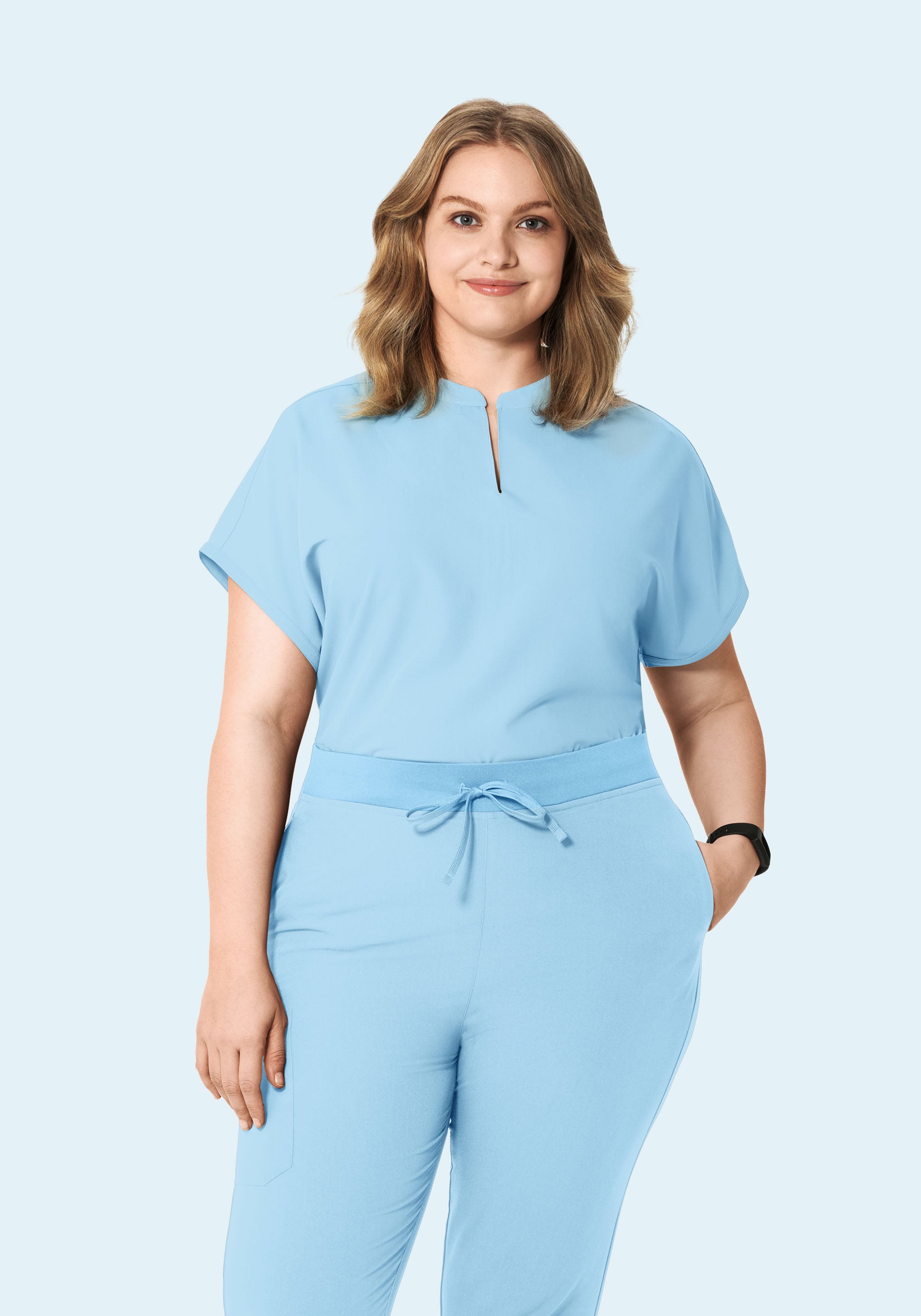 Mandarin Dolman Top Nordic Blue