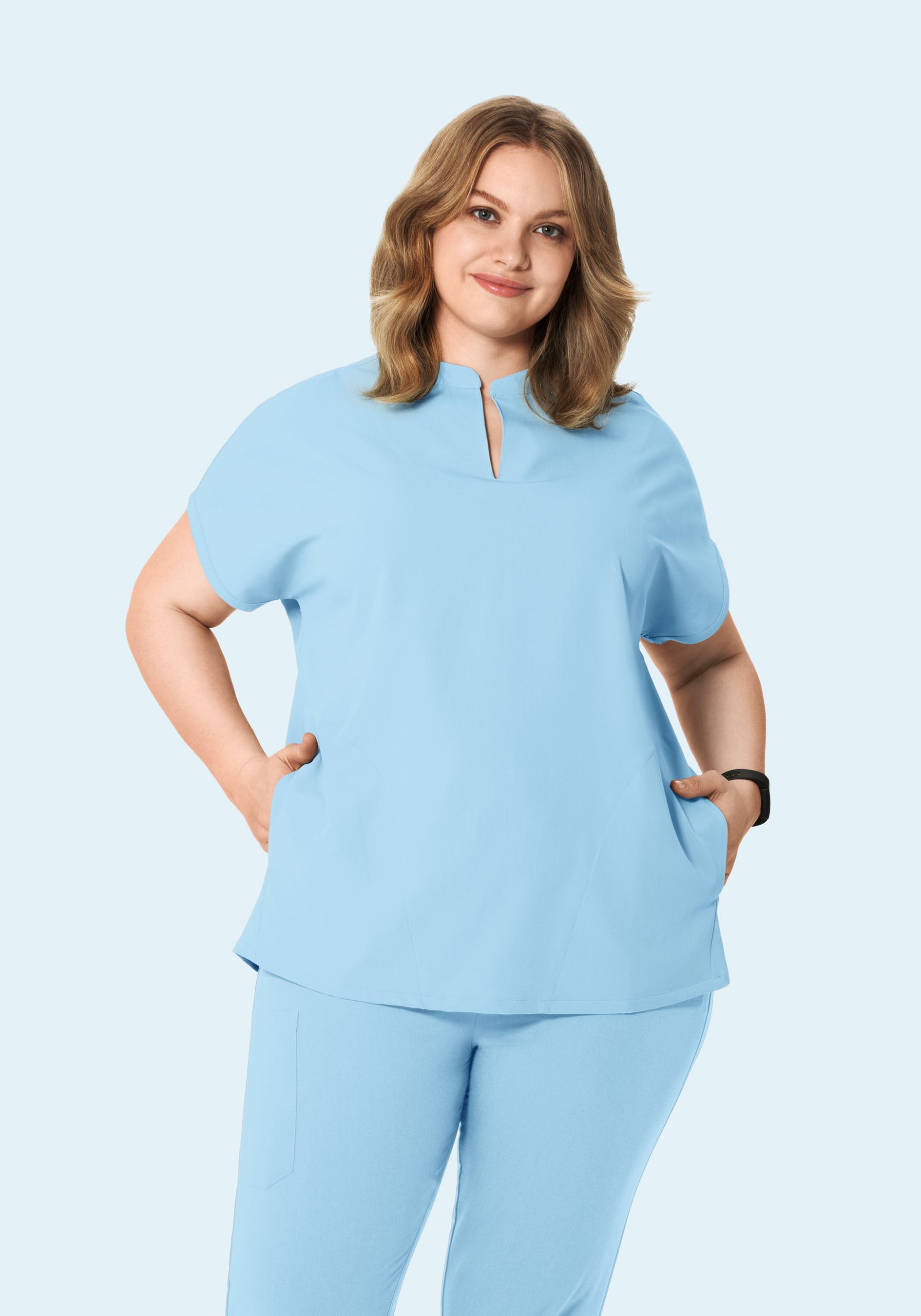 Mandarin Dolman Top Nordic Blue