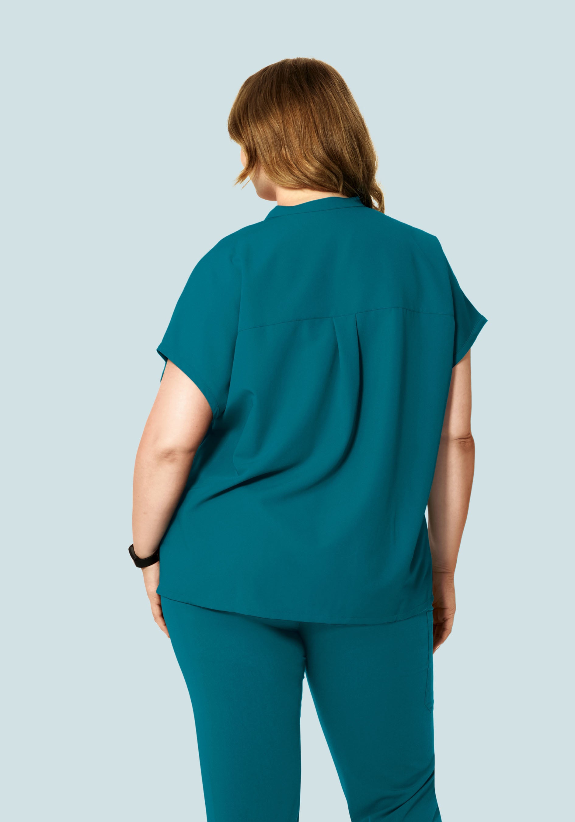 Mandarin Dolman Top Peacock