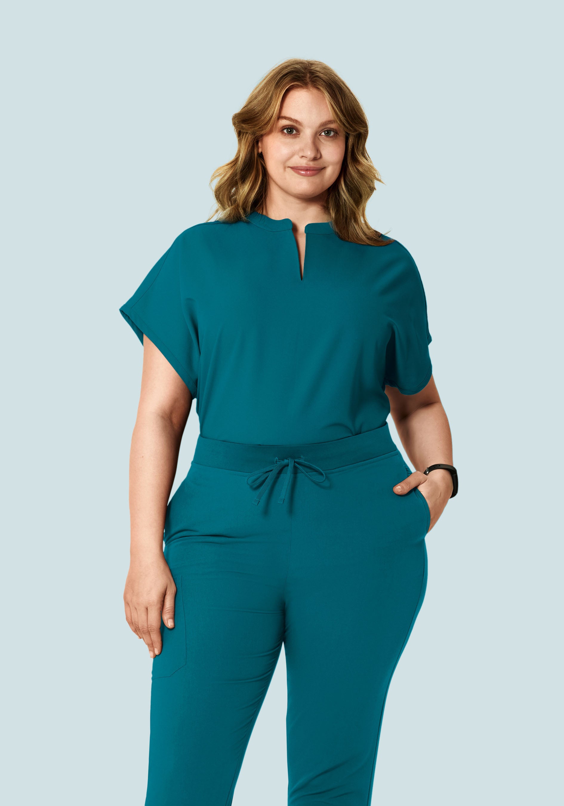 Mandarin Dolman Top Peacock