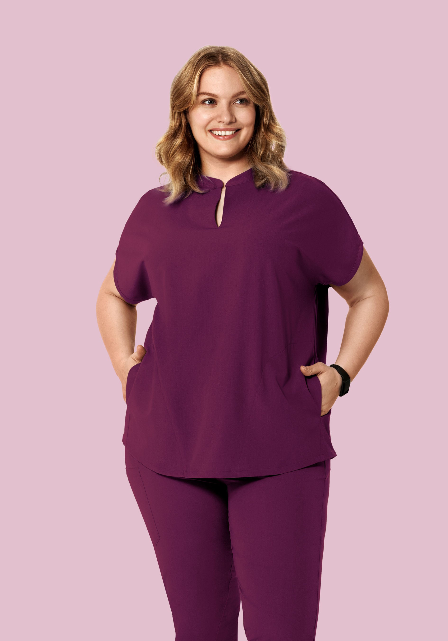 Mandarin Dolman Top Plum