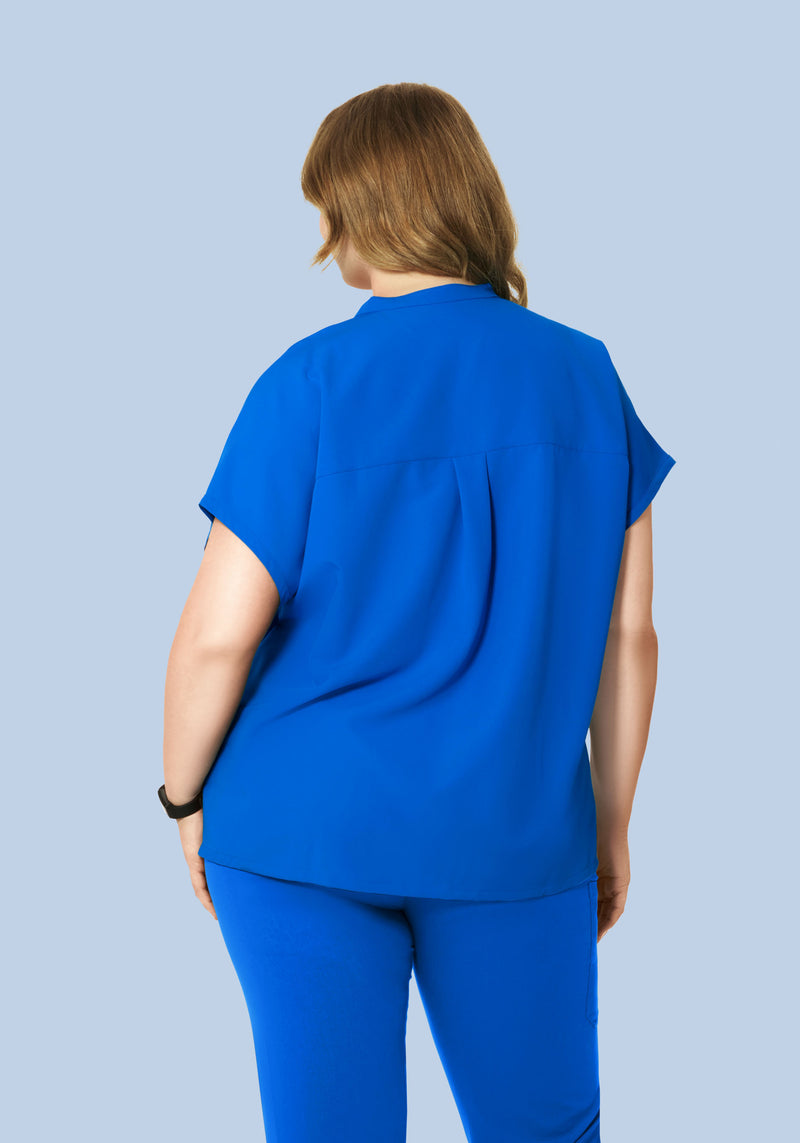 Mandarin Dolman Top Royal Blue