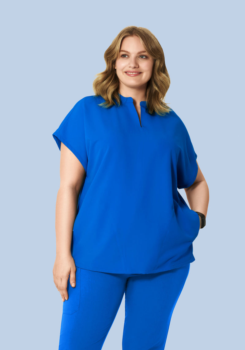 Mandarin Dolman Top Royal Blue