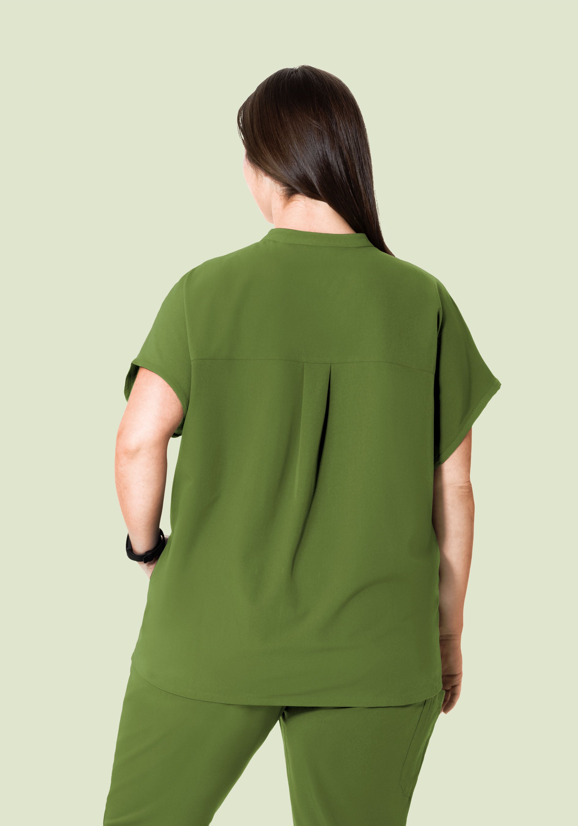 Mandarin Dolman Top Moss