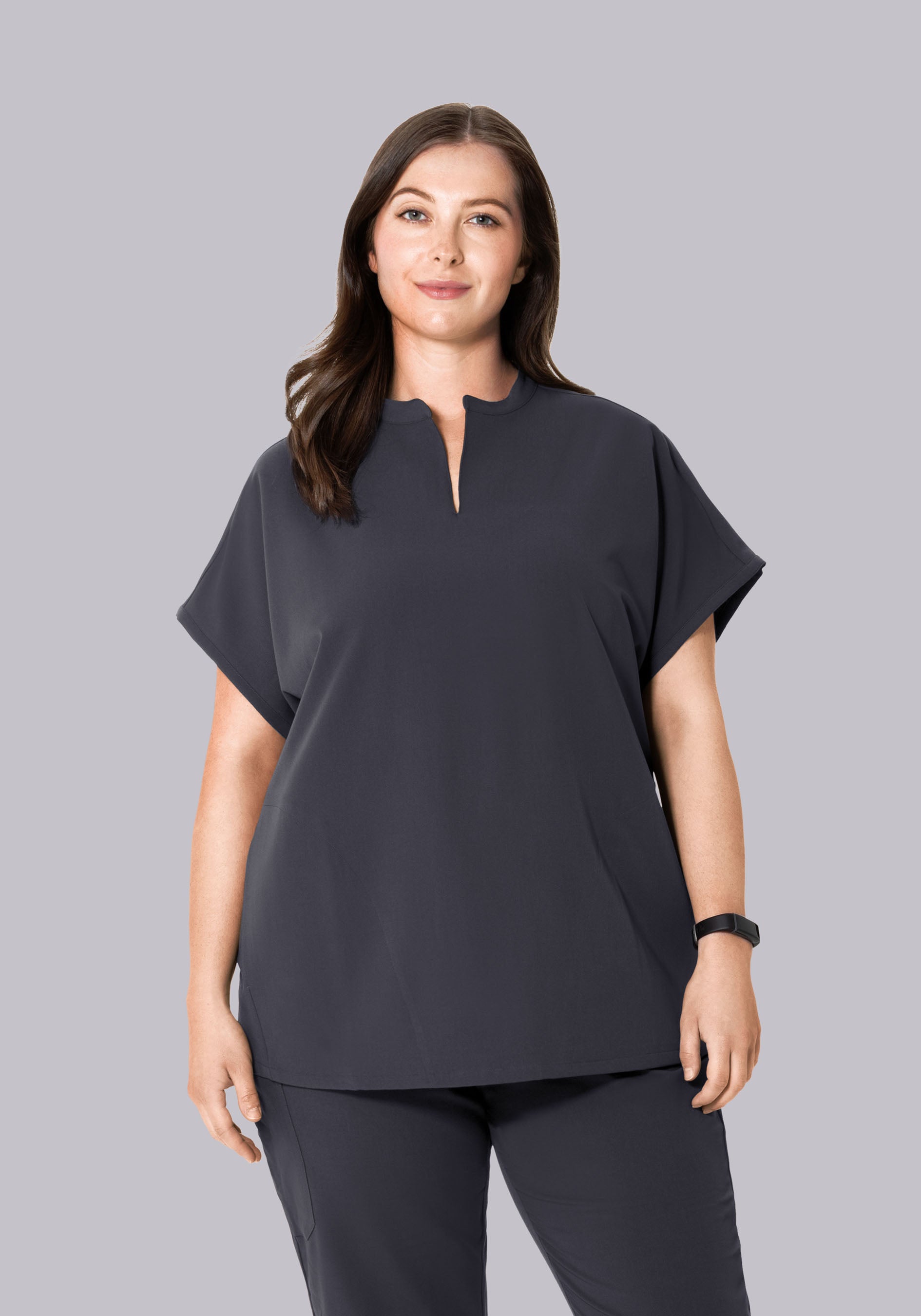 Mandarin Dolman Top Pewter