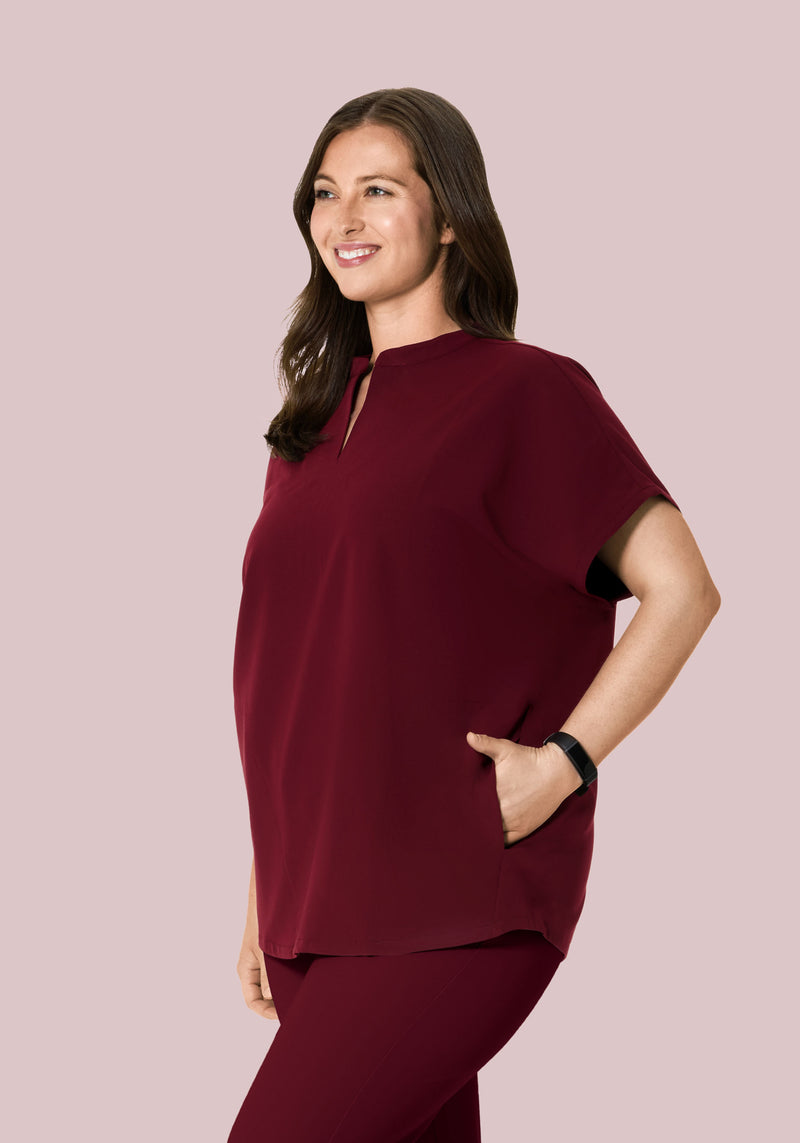 Mandarin Dolman Top Wine