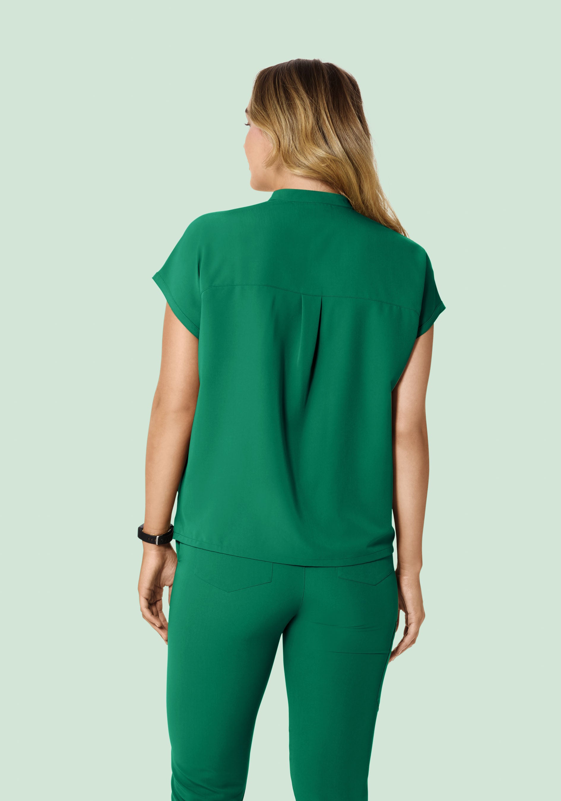 Mandarin Dolman Top Envy Green