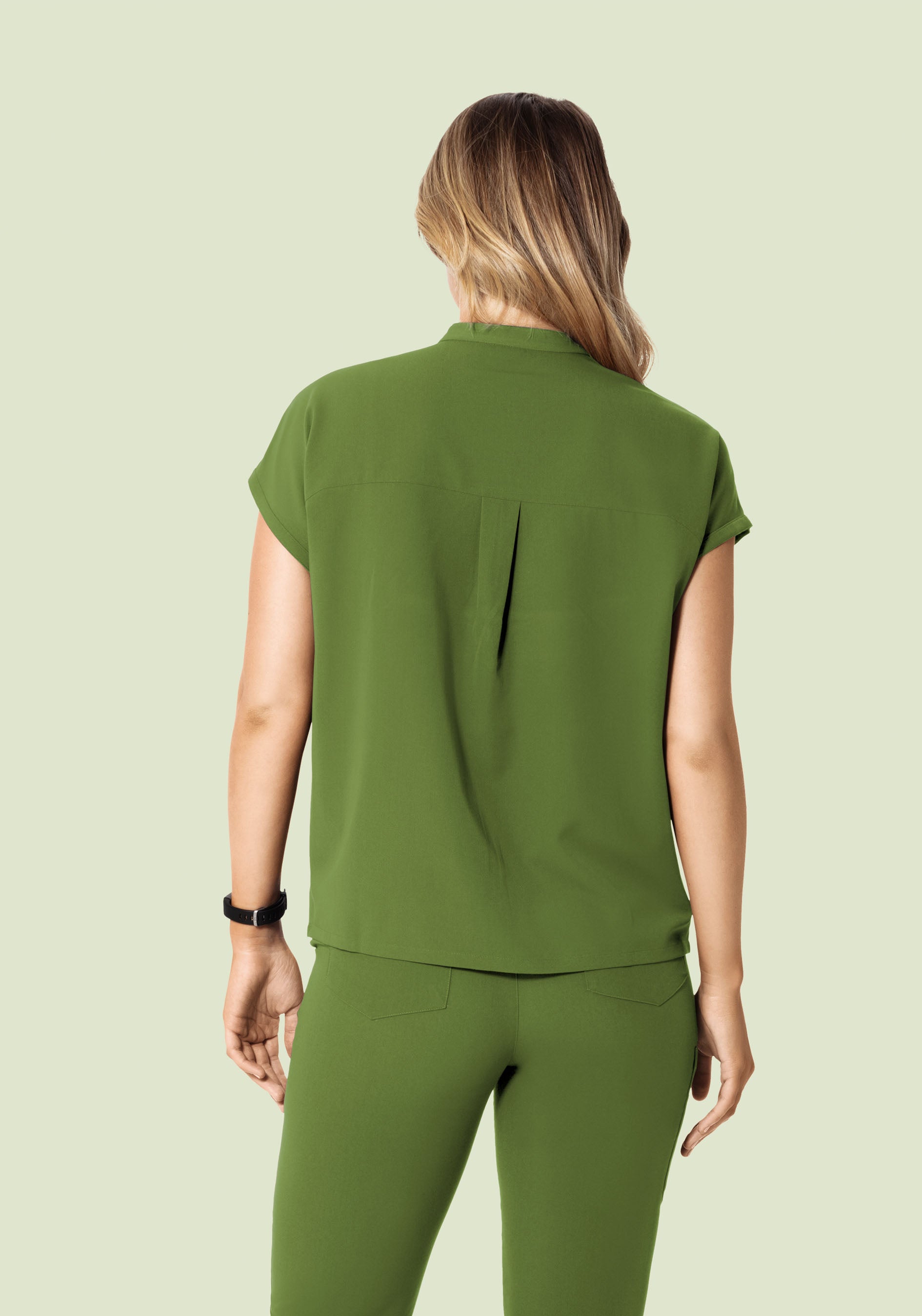 Mandarin Dolman Top Moss