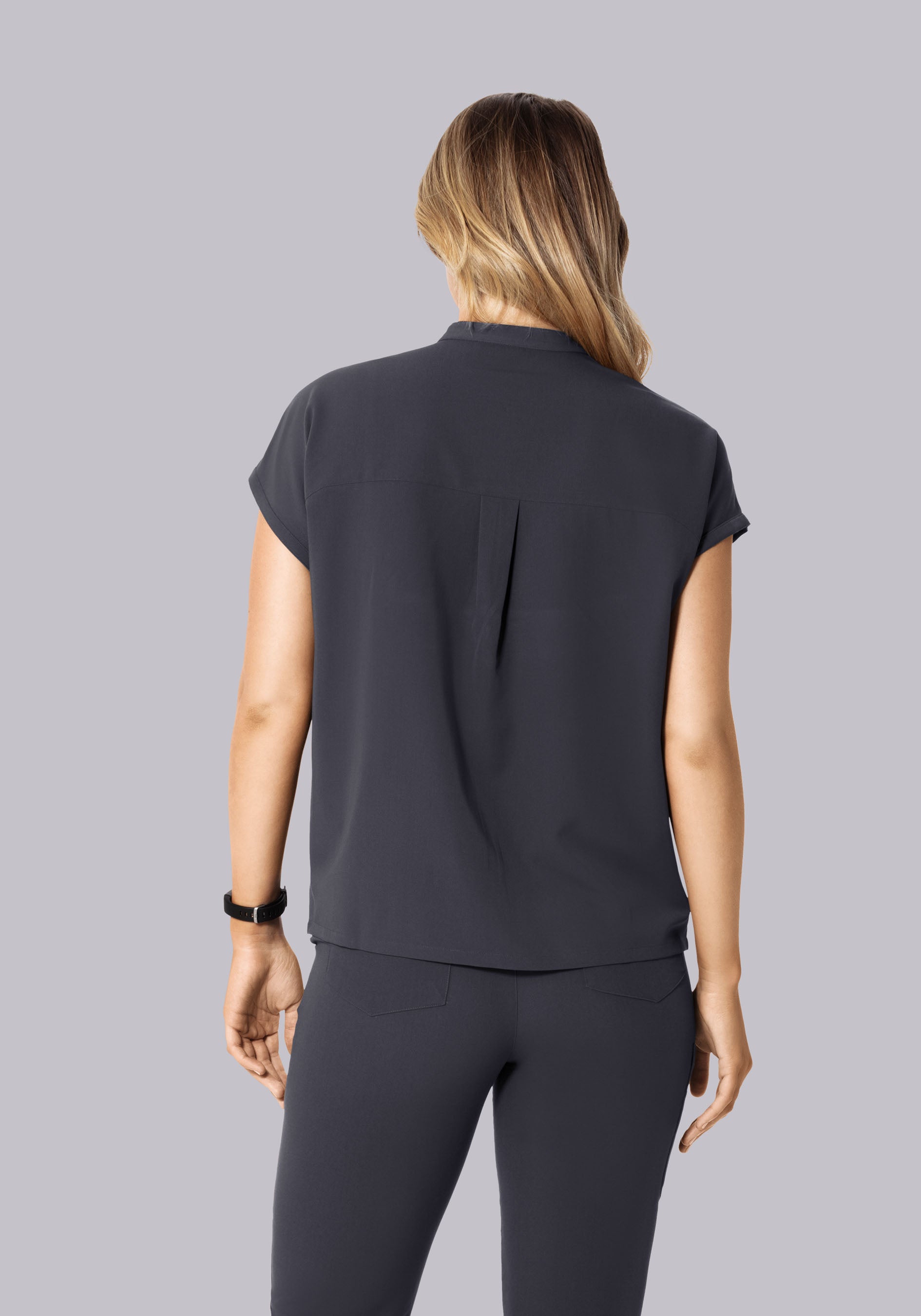 Mandarin Dolman Top Pewter