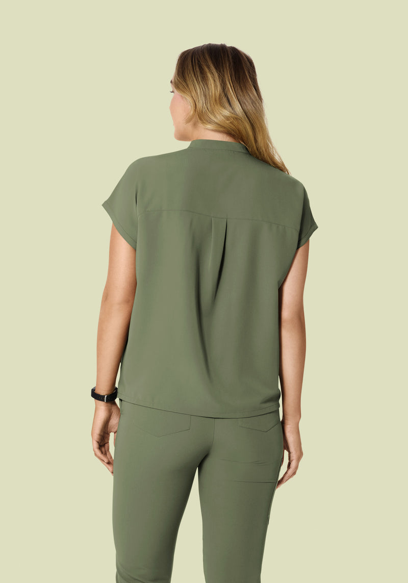 Mandarin Dolman Top Sage