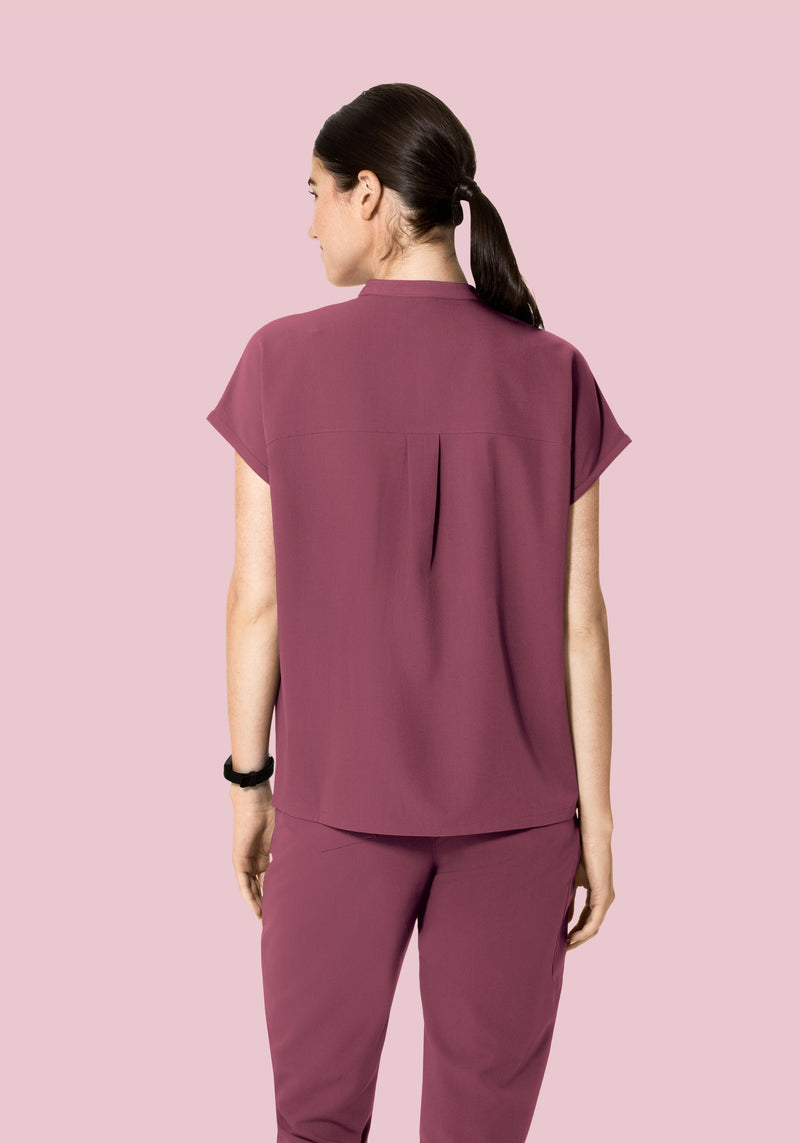 Mandarin Dolman Top Deep Mauve