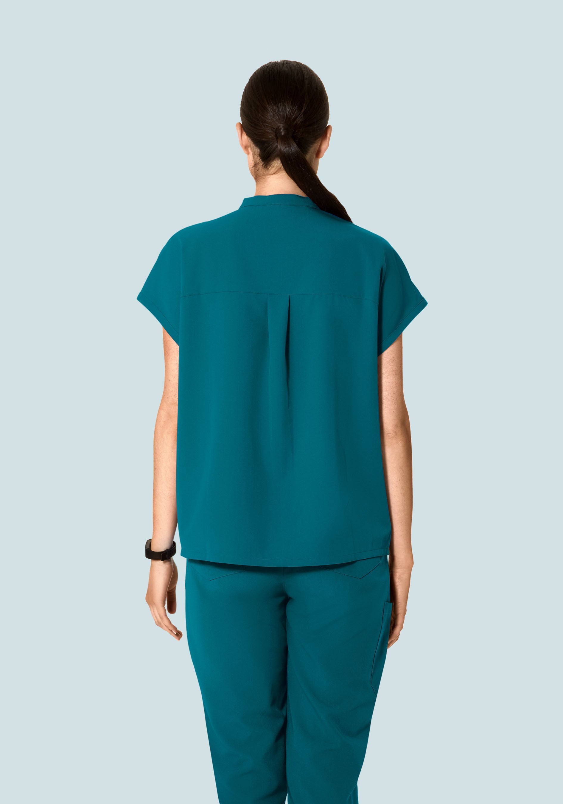 Mandarin Dolman Top Peacock