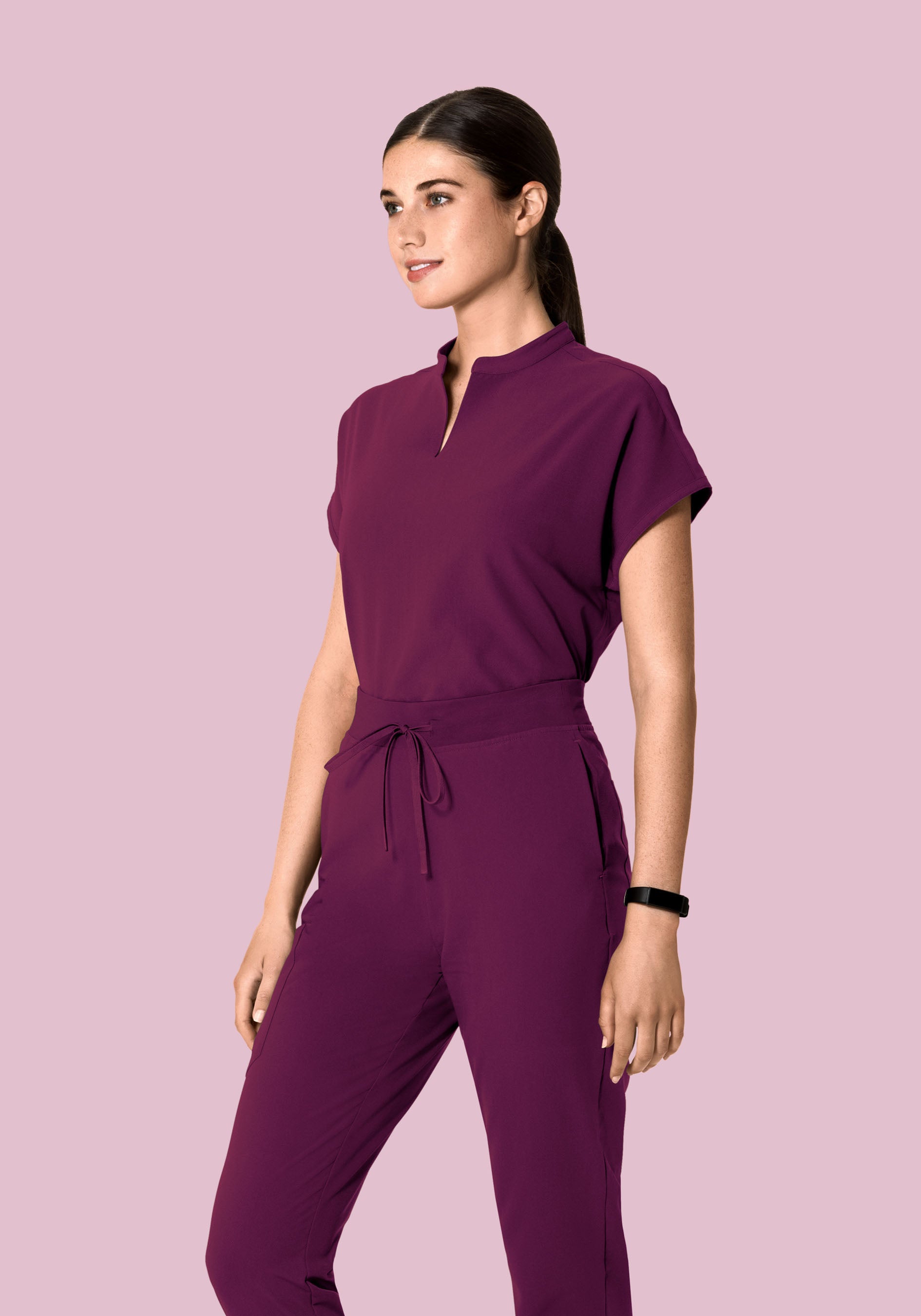 Mandarin Dolman Top Plum