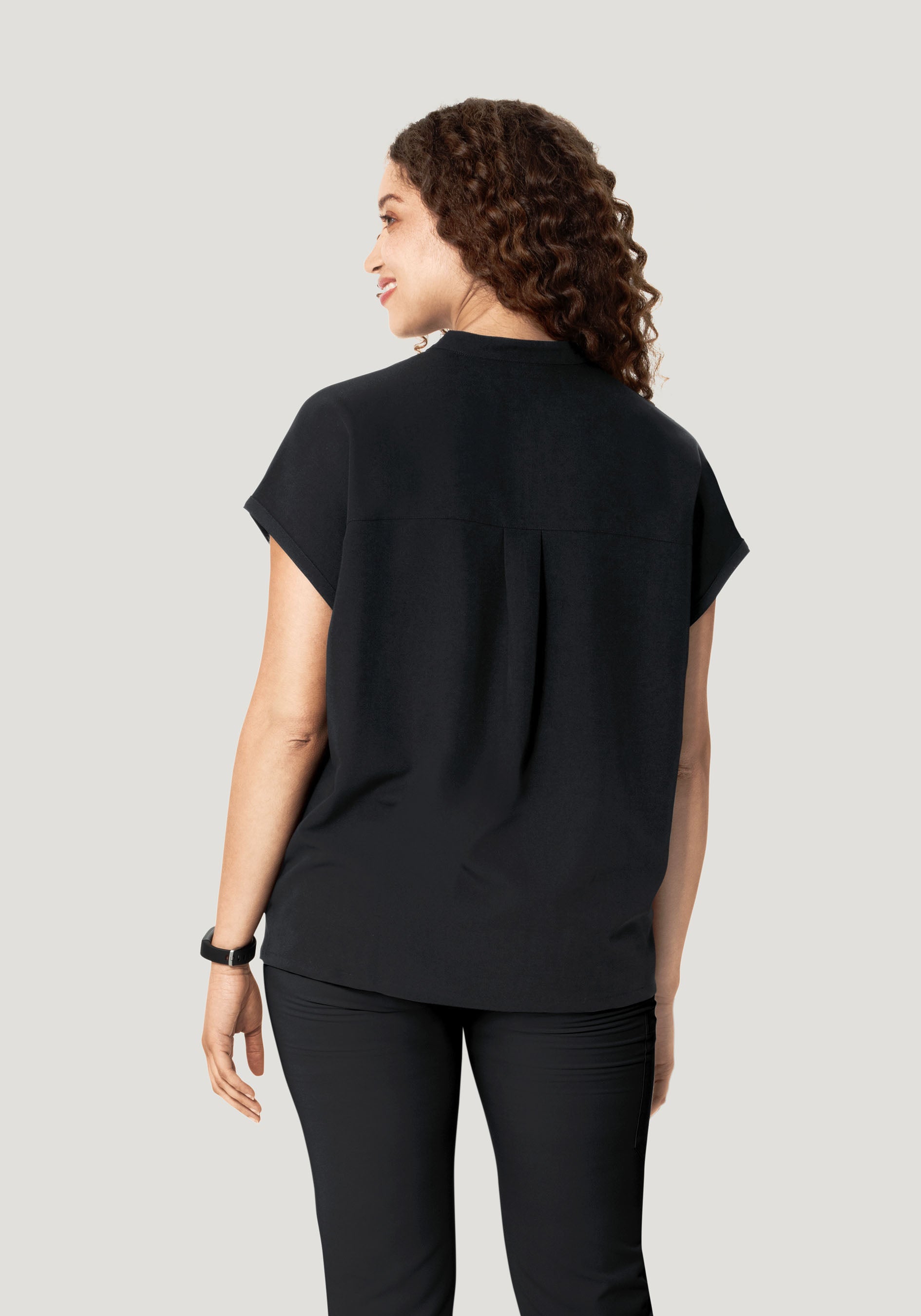 Mandarin Dolman Top Black