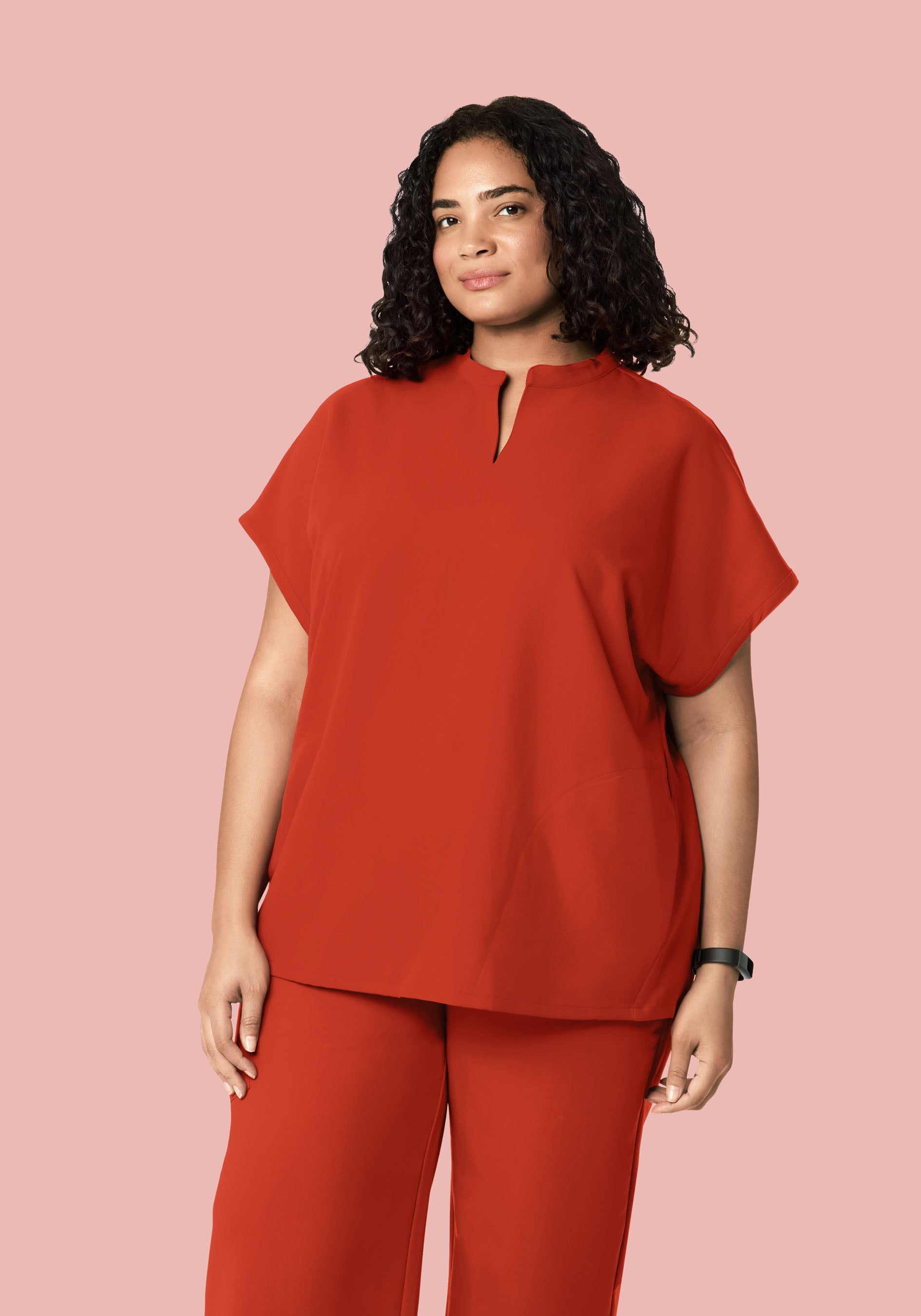 Mandarin Dolman Top Rust