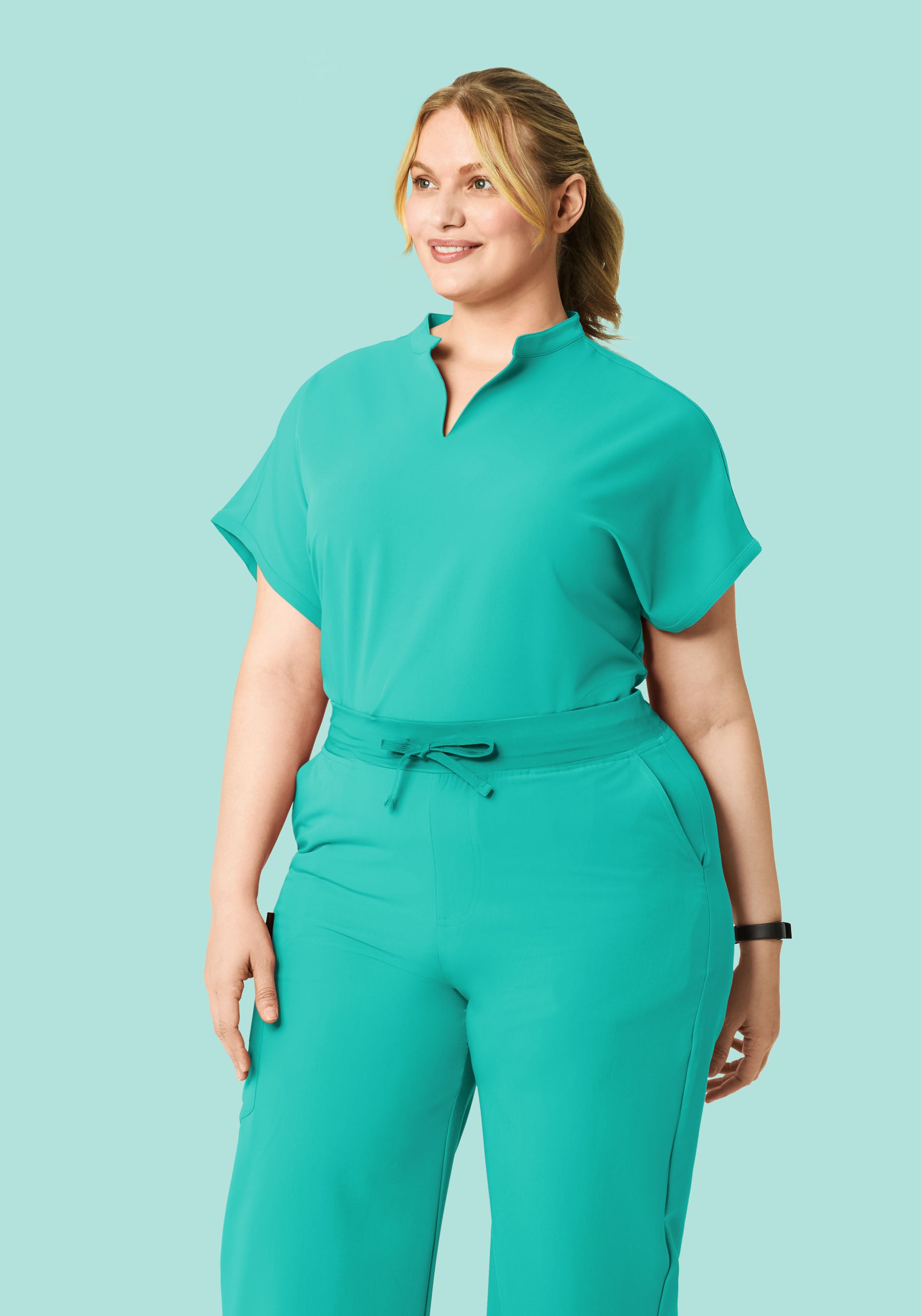 Mandarin Dolman Top Surgical Green
