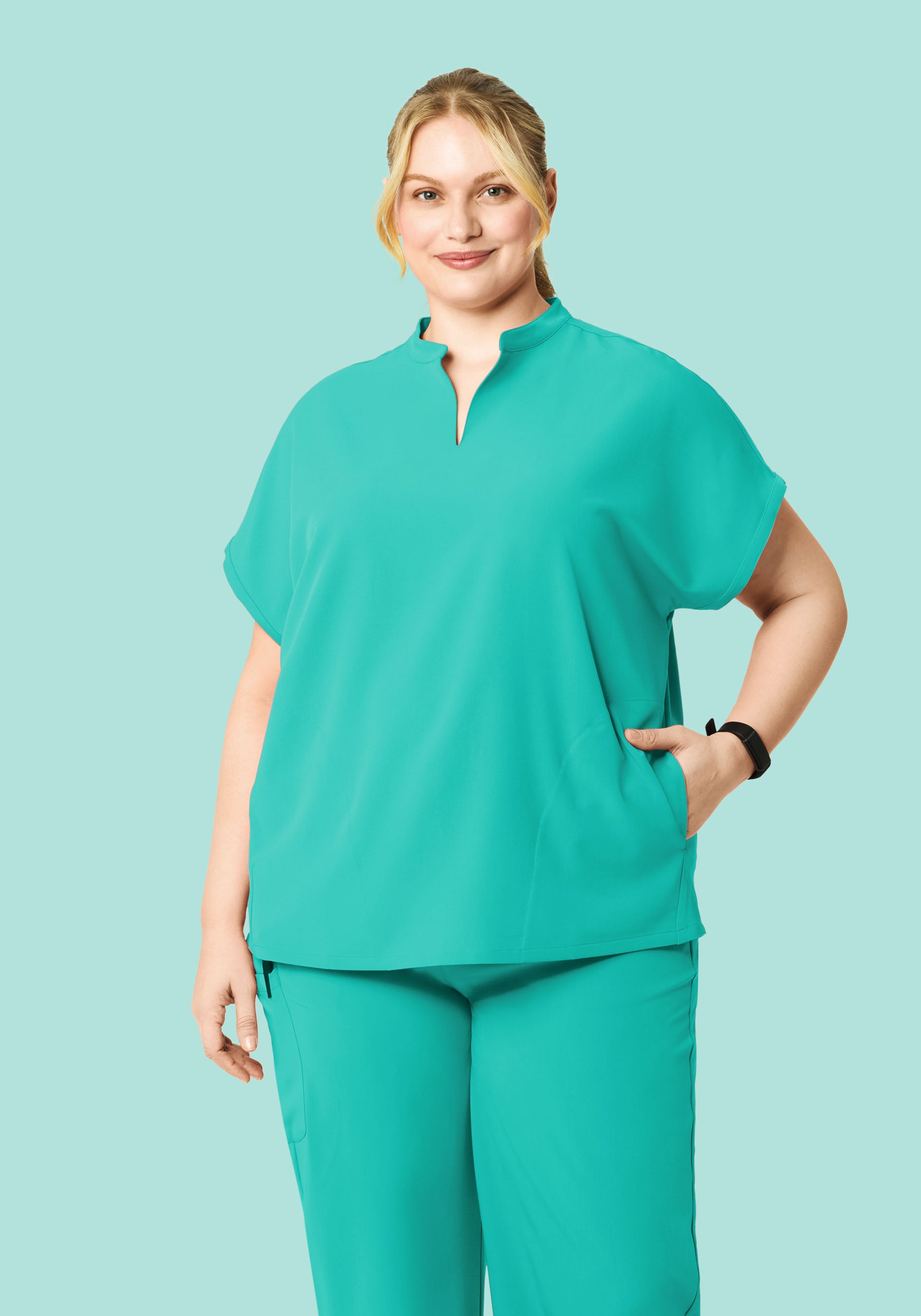Mandarin Dolman Top Surgical Green