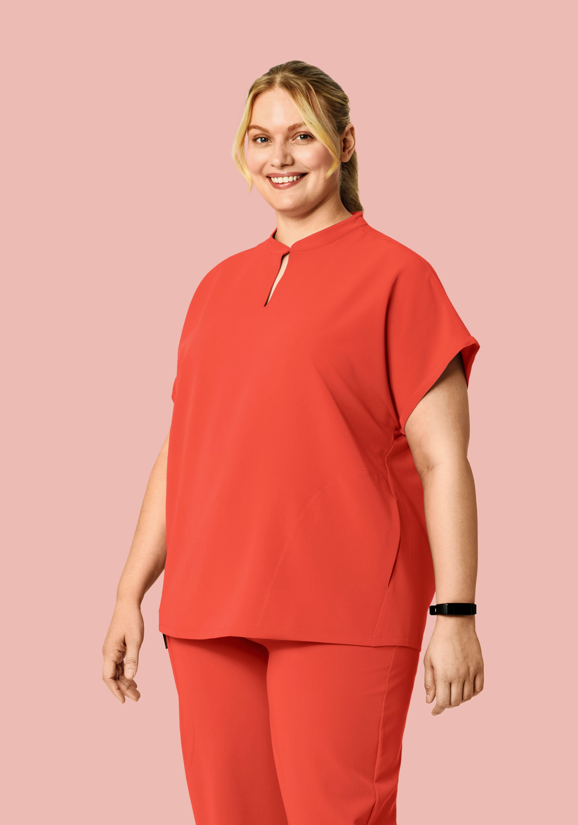 Mandarin Dolman Top Terracotta
