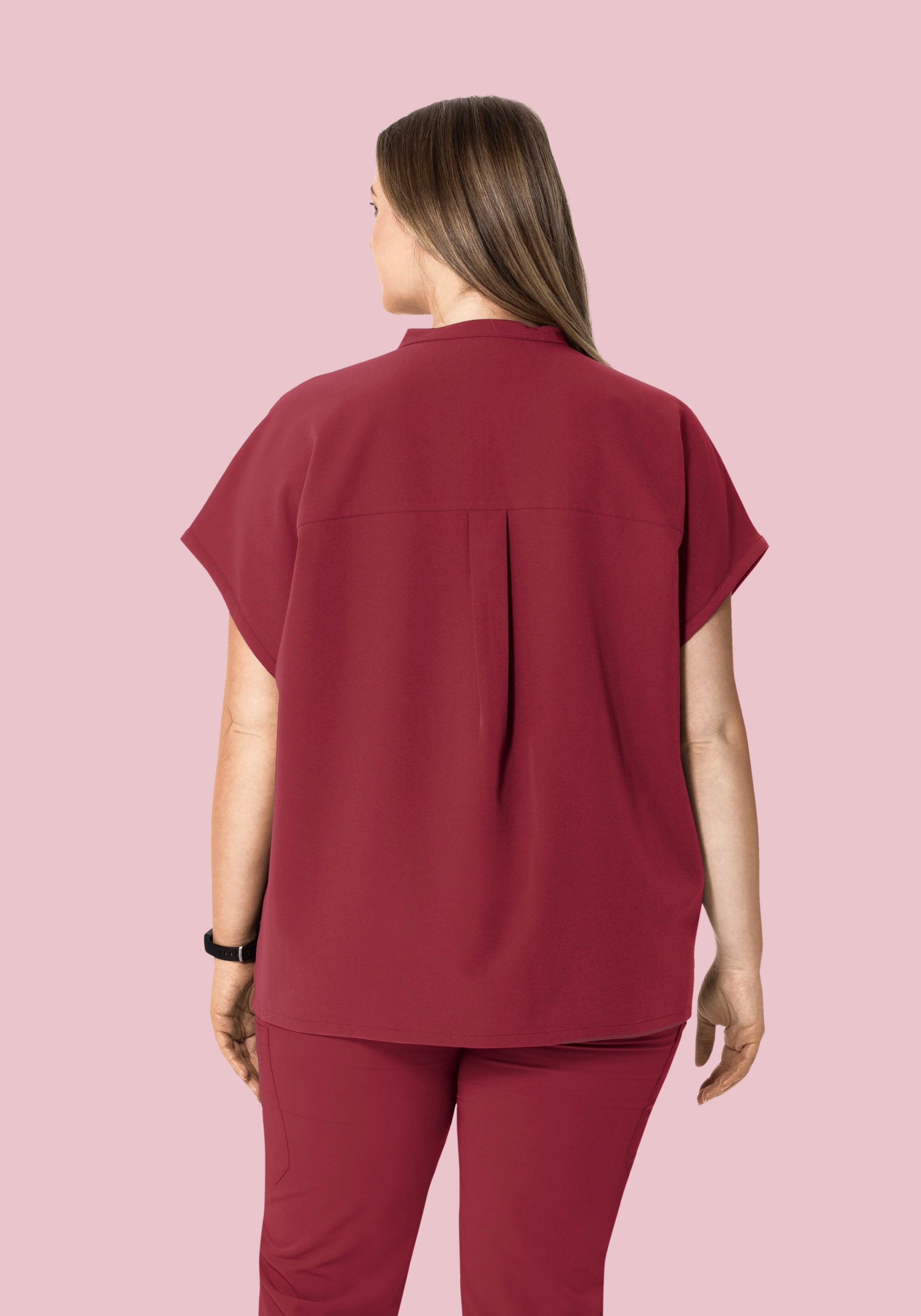 Mandarin Dolman Top Garnet