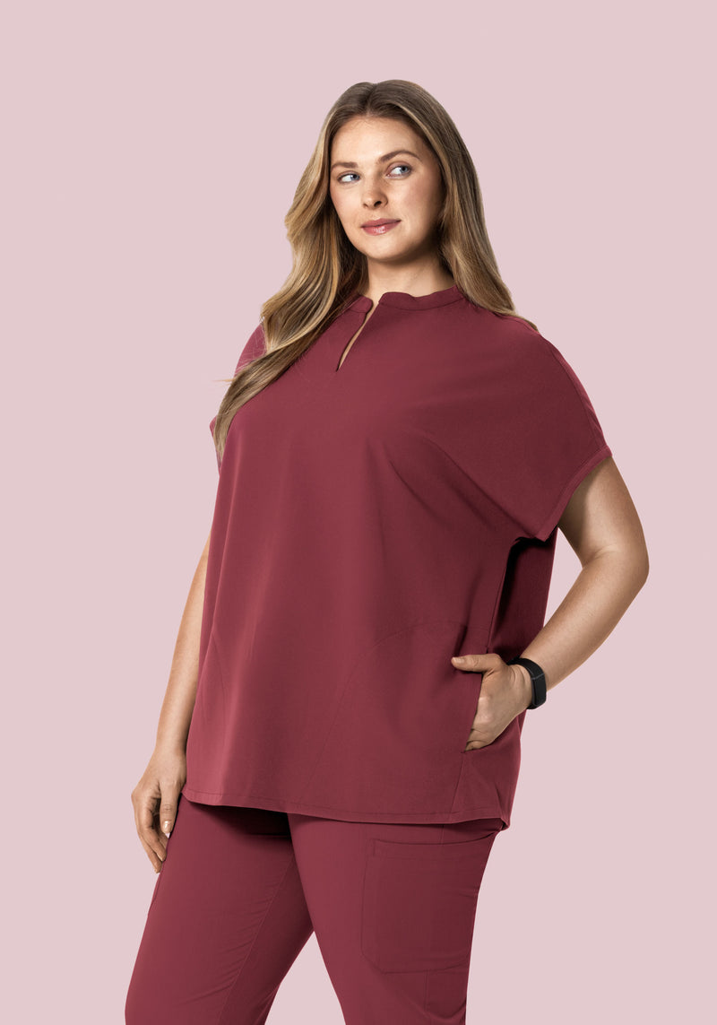 Mandarin Dolman Top Raisin