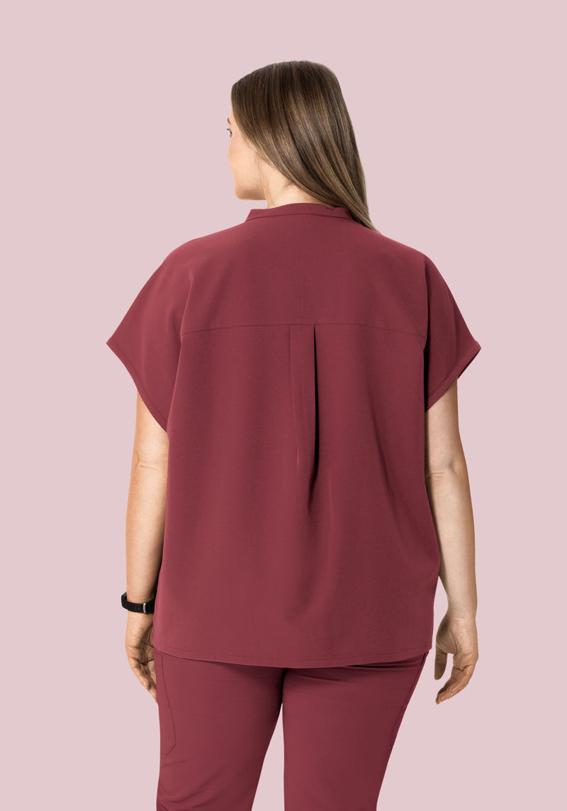 Mandarin Dolman Top Raisin