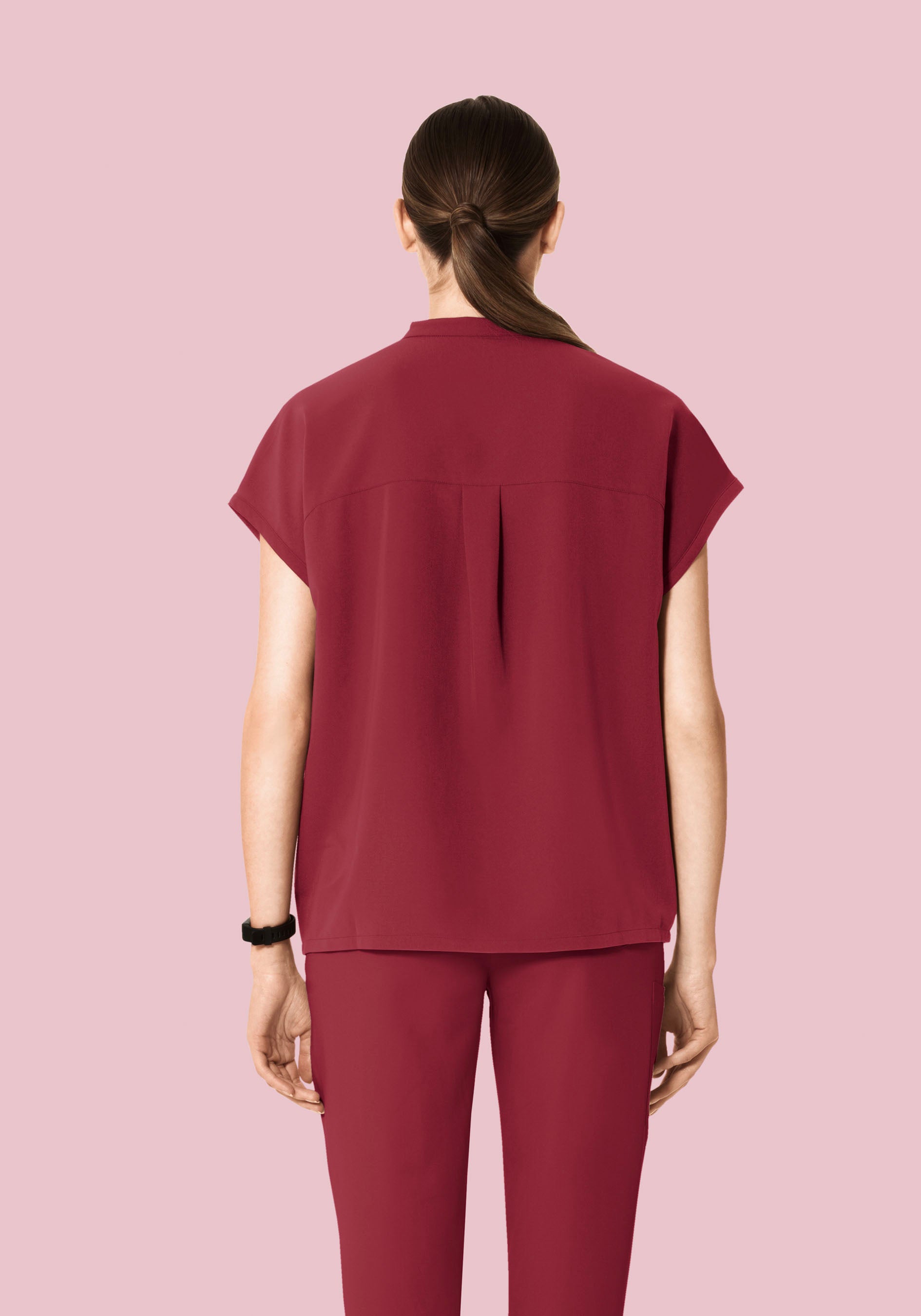 Mandarin Dolman Top Garnet