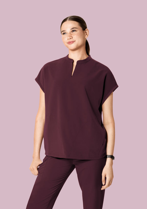 Mandarin Dolman Top Merlot