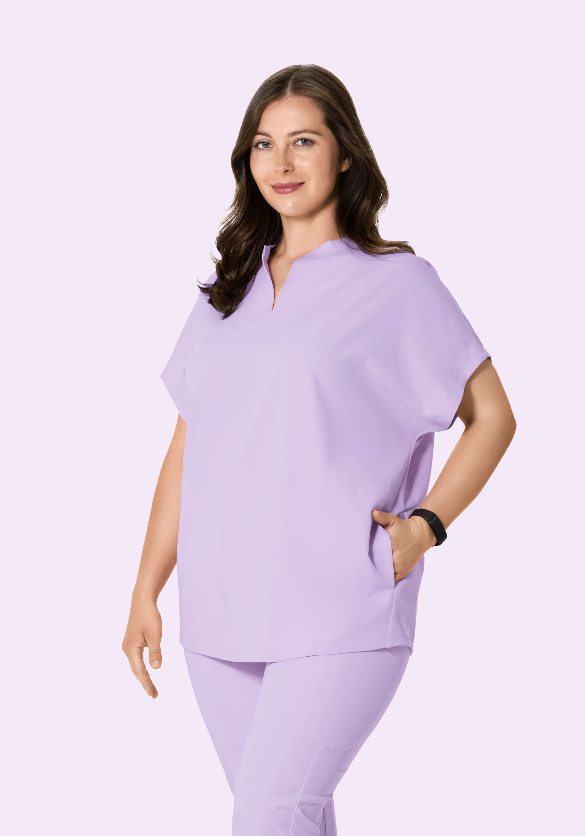 Mandarin Dolman Top Cool Lavender
