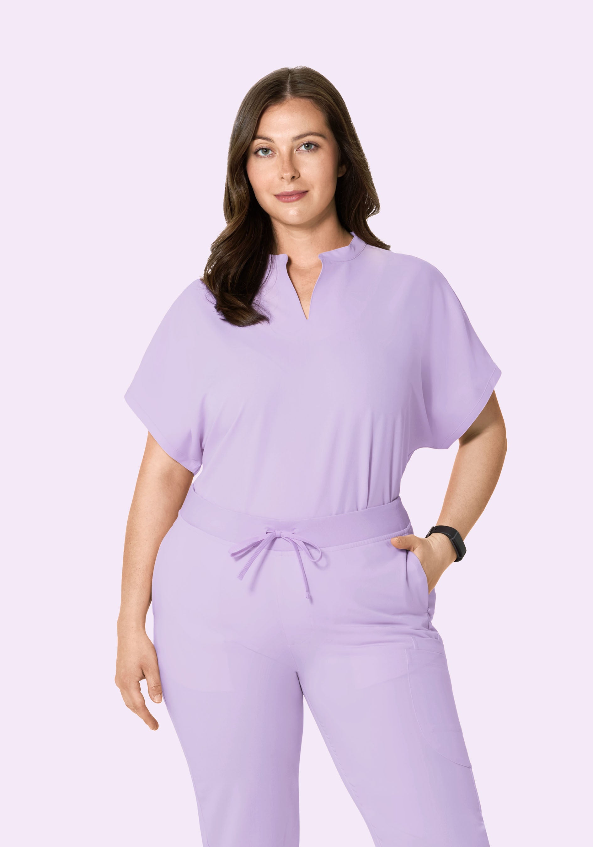 Mandarin Dolman Top Cool Lavender