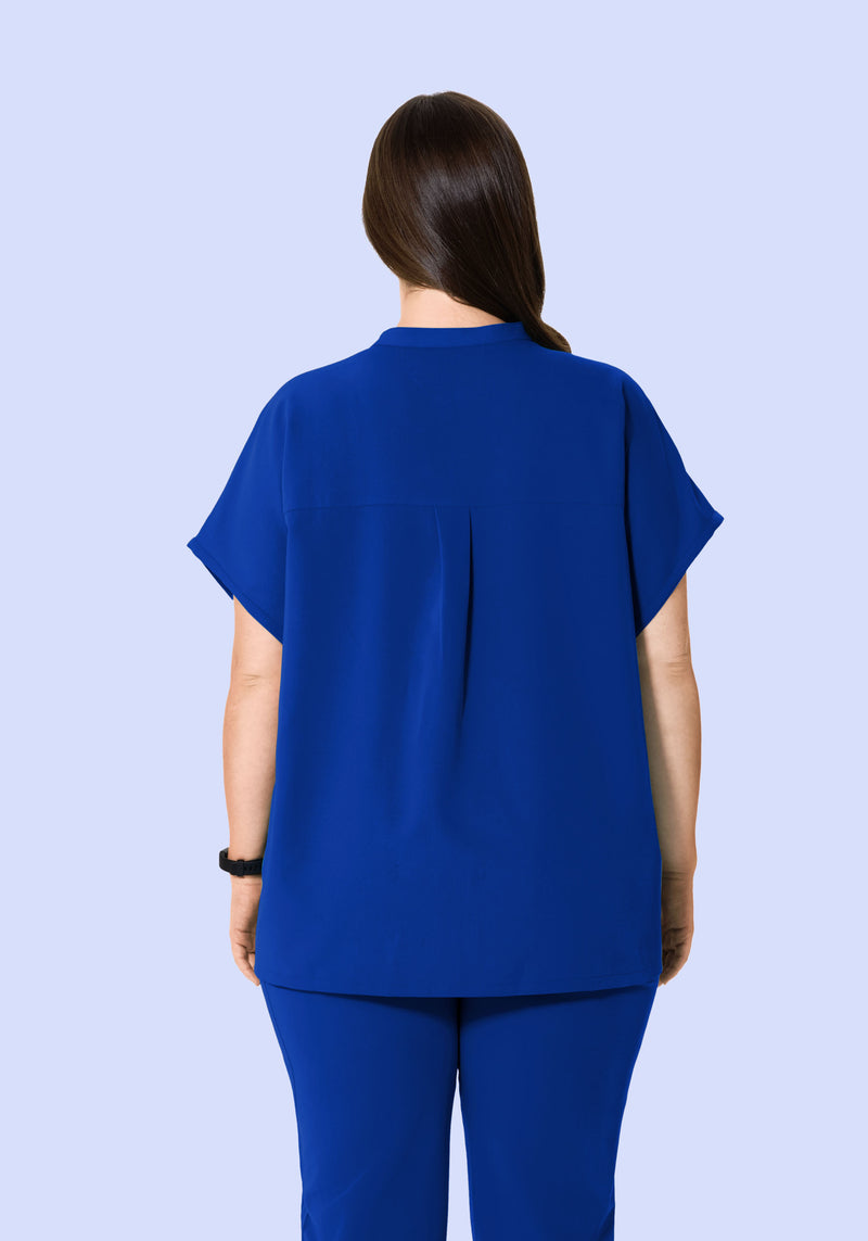 Mandarin Dolman Top Galaxy Blue