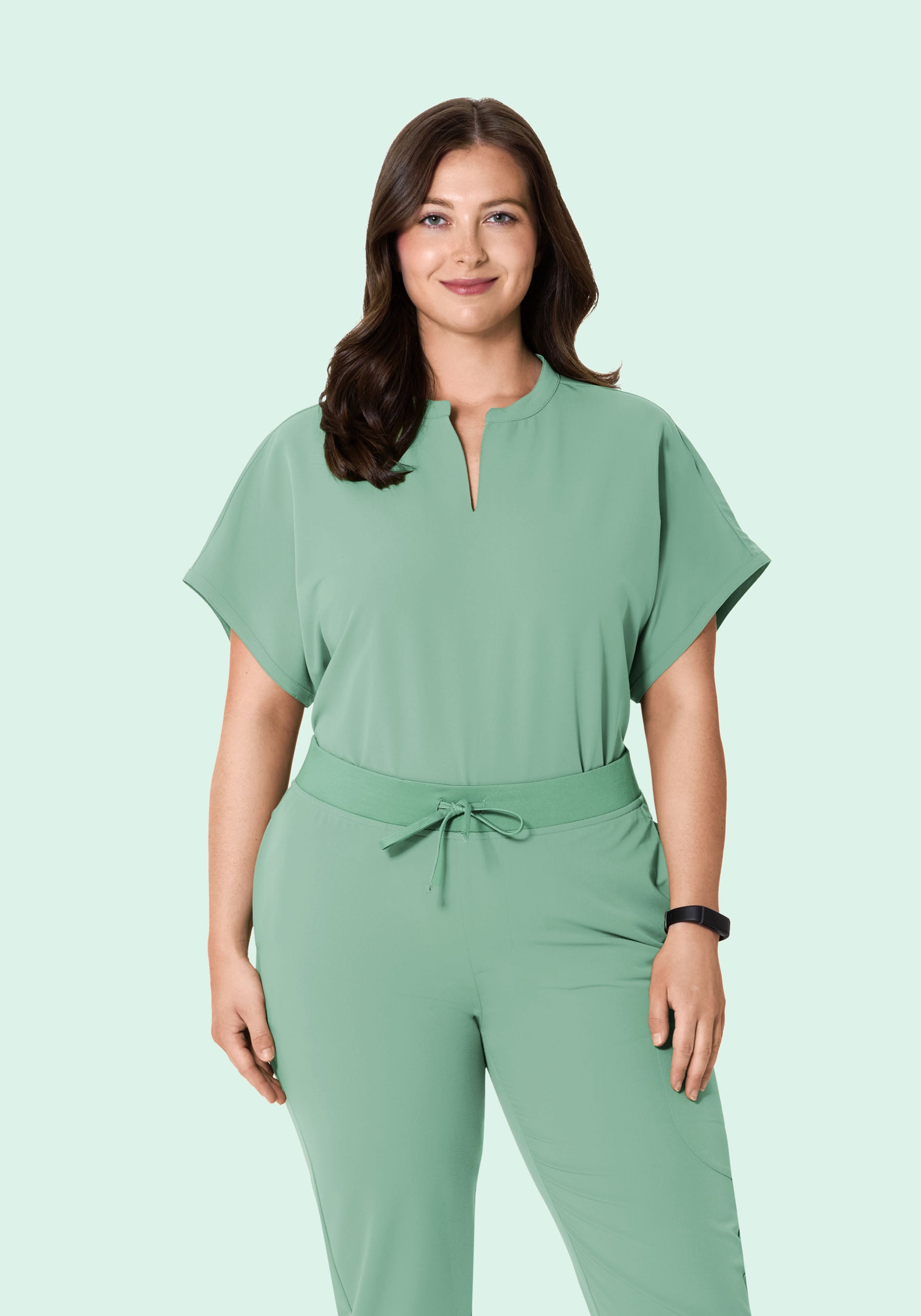 Mandarin Dolman Top Jade