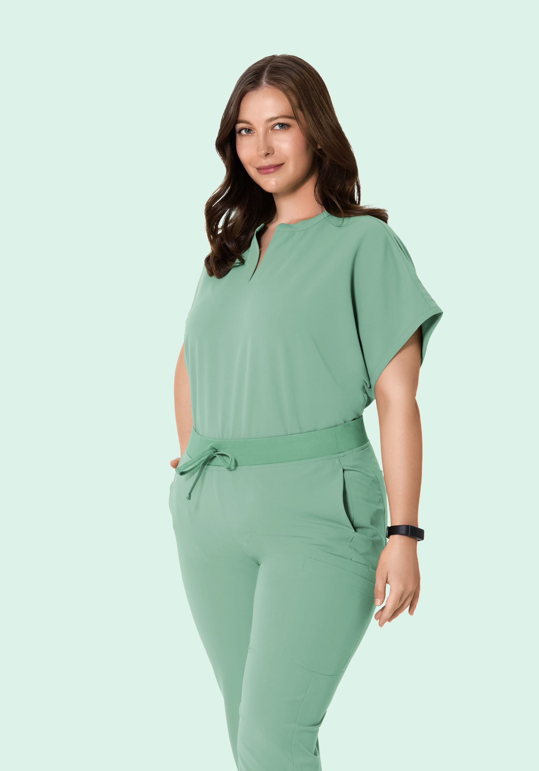 Mandarin Dolman Top Jade