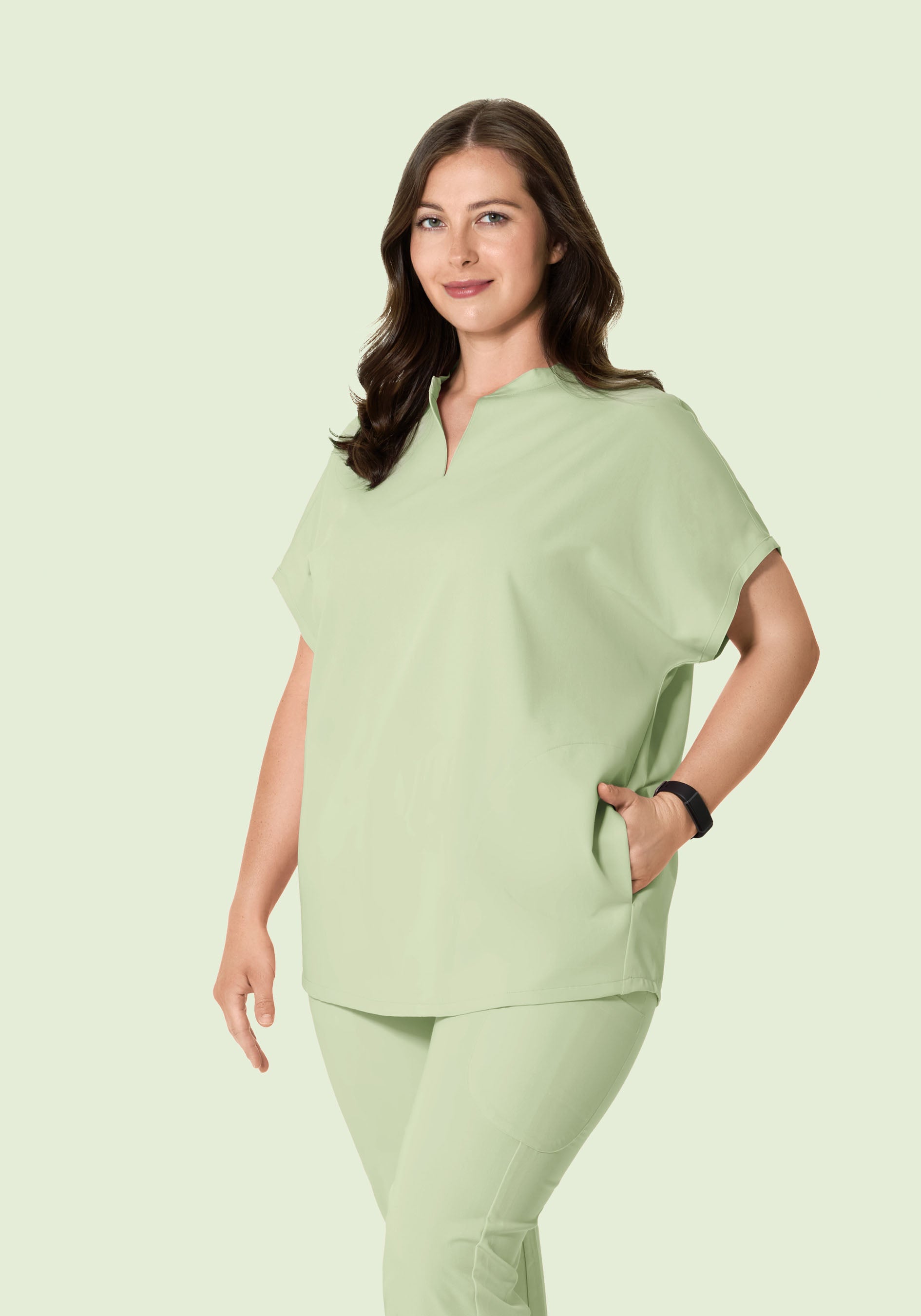 Mandarin Dolman Top Matcha