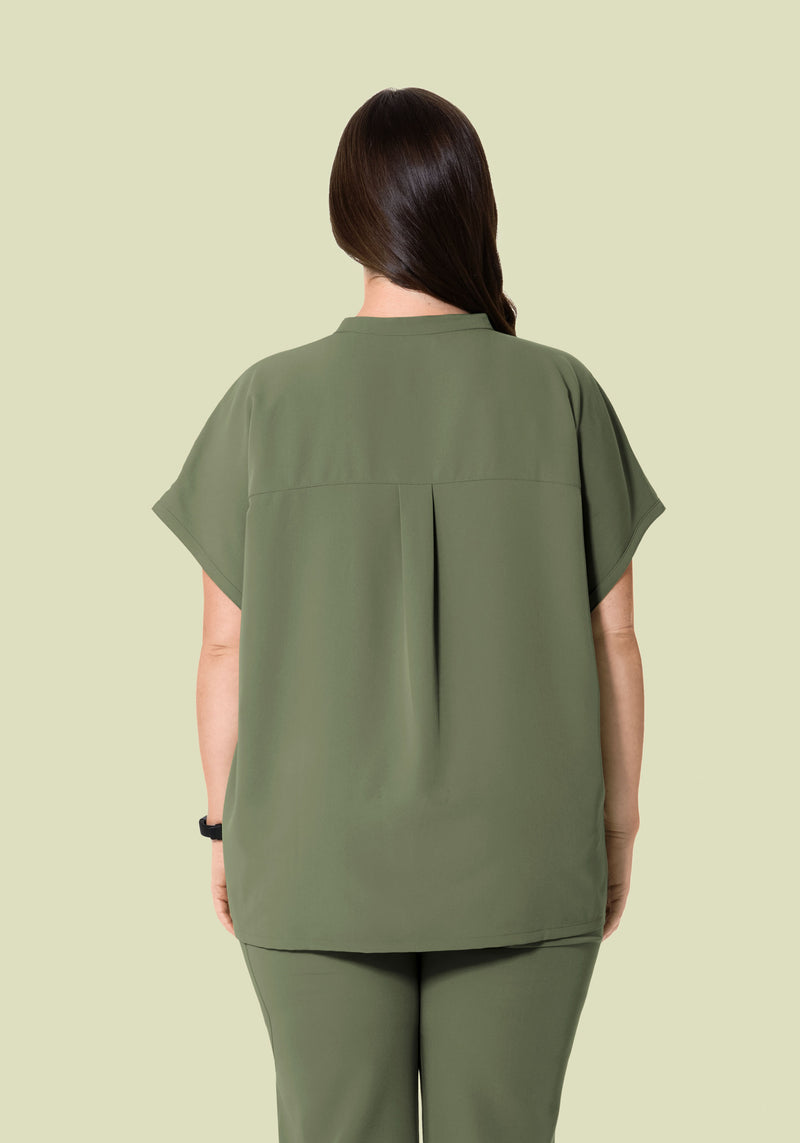 Mandarin Dolman Top Sage