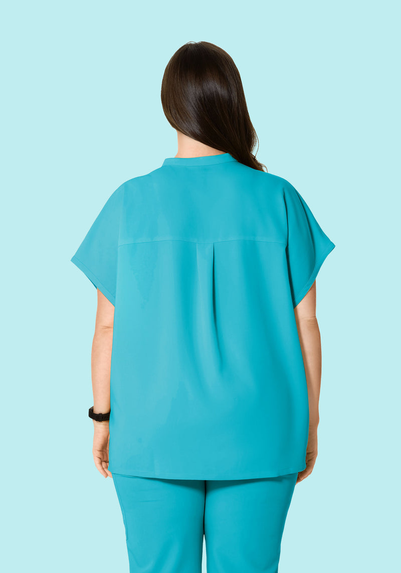 Mandarin Dolman Top Teal