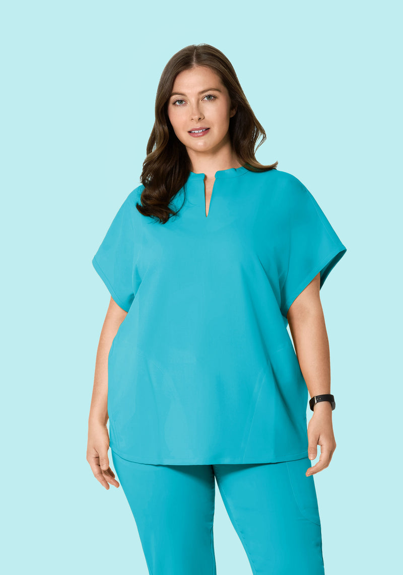 Mandarin Dolman Top Teal