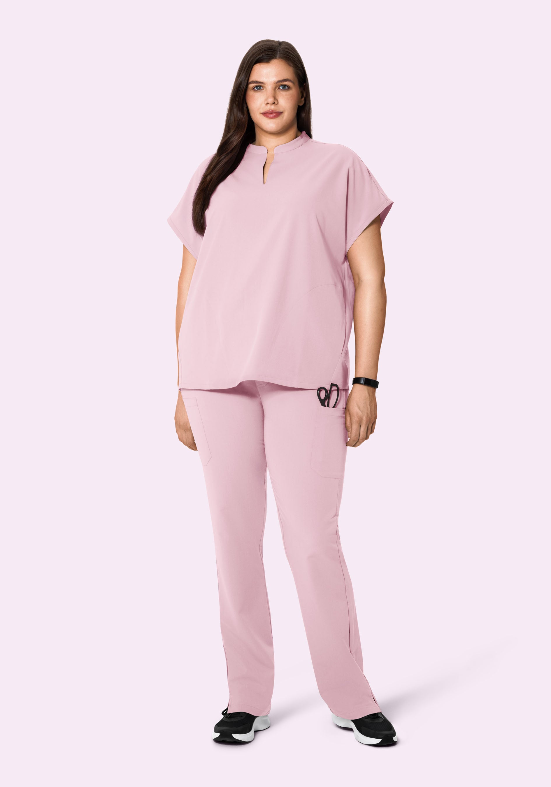 Mandarin Dolman Top Pink Pearl