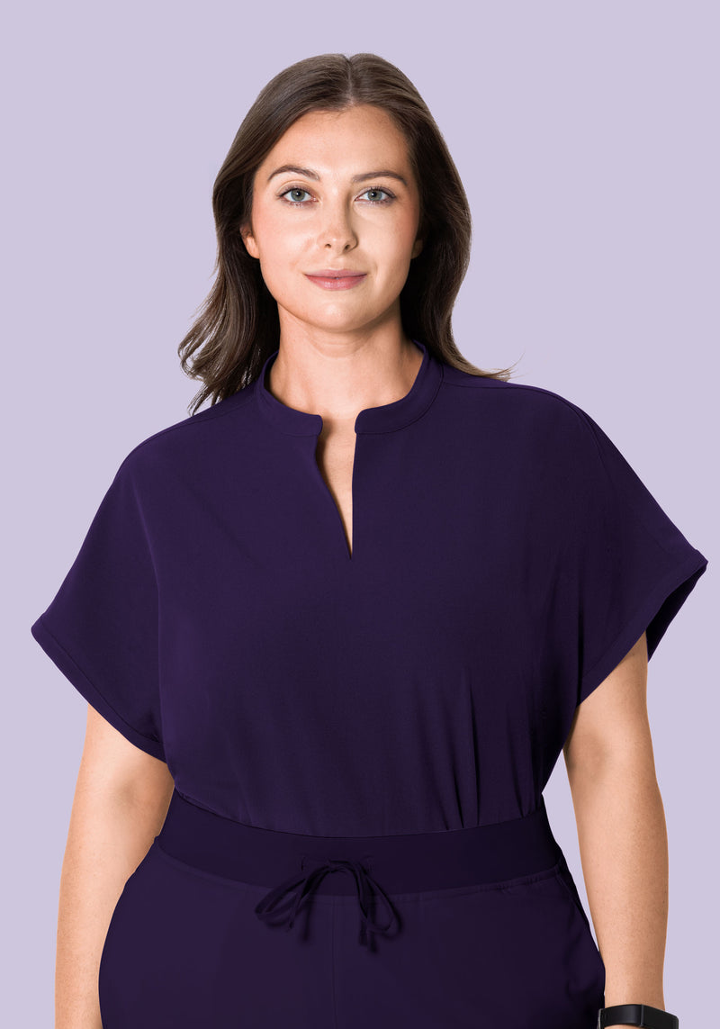 Mandarin Dolman Top Eggplant