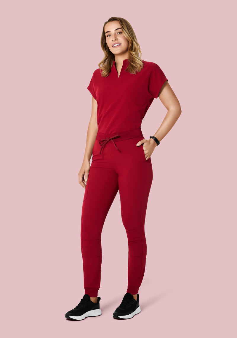 High Waisted Joggers Cardinal