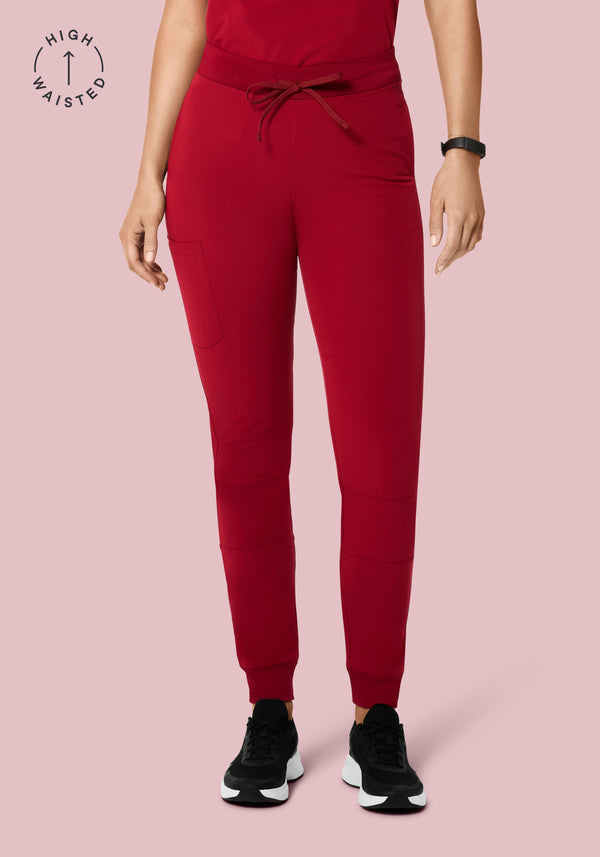 High Waisted Joggers Cardinal