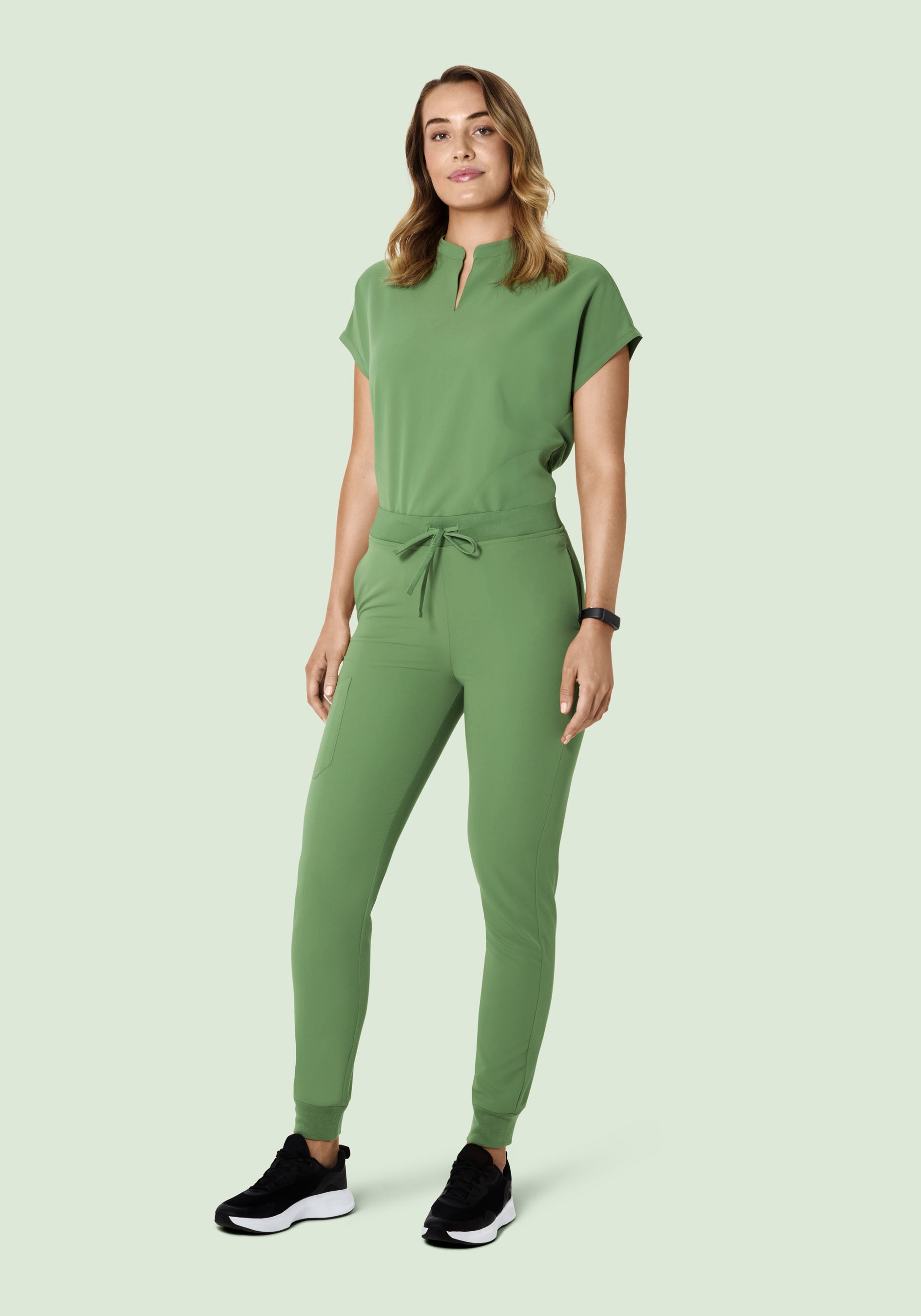 High Waisted Joggers Hazel Green