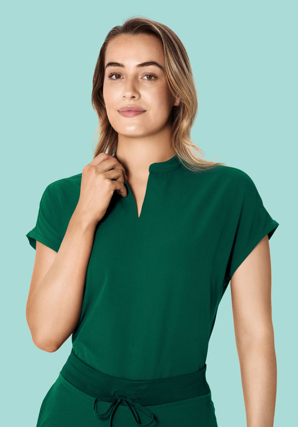 Mandarin Dolman Top Hunter Green