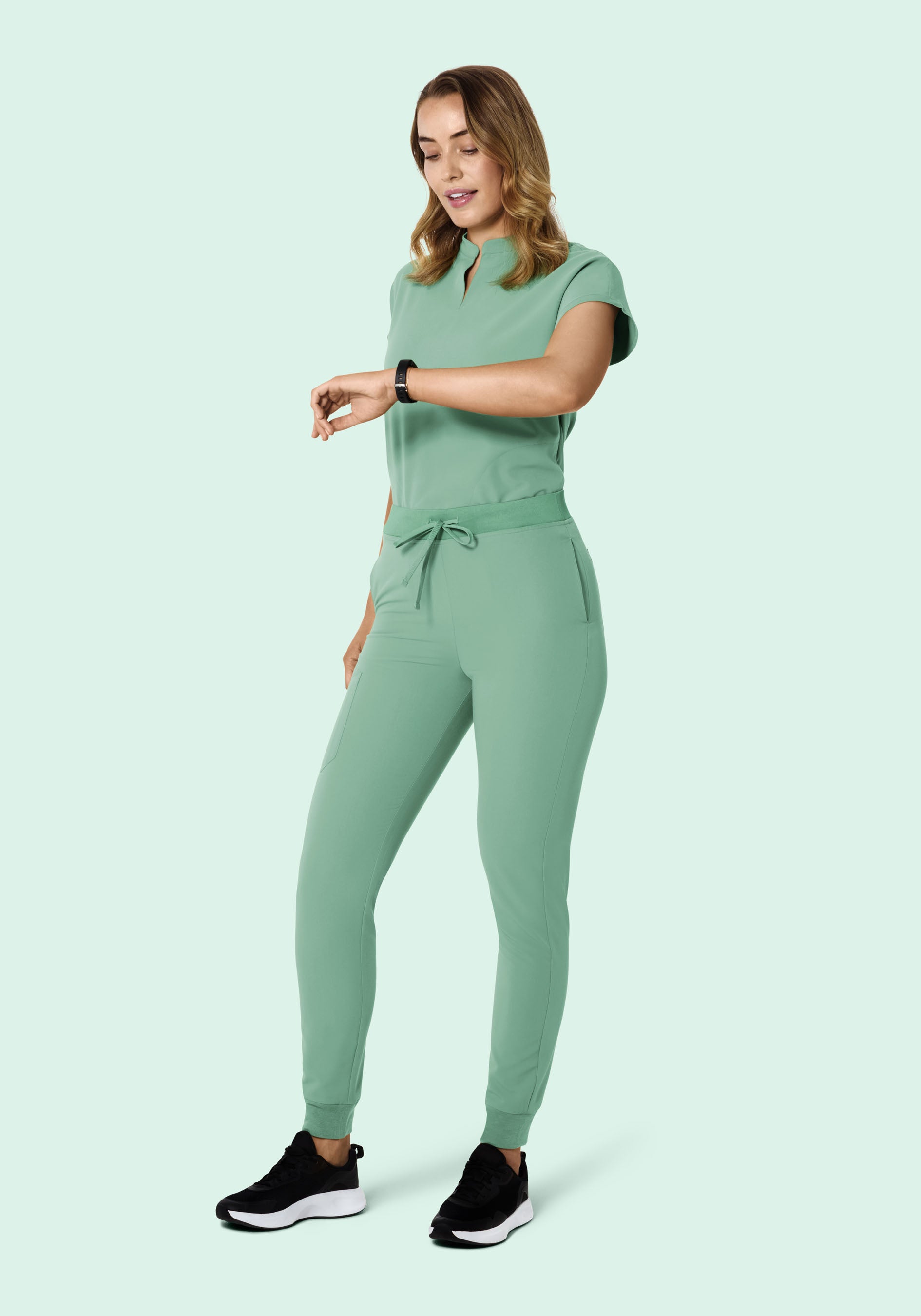 Mandarin Dolman Top Jade